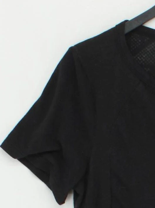 Adidas Women's T-Shirt M Black Polyester with Rayon, Cotton Basic - Image 4