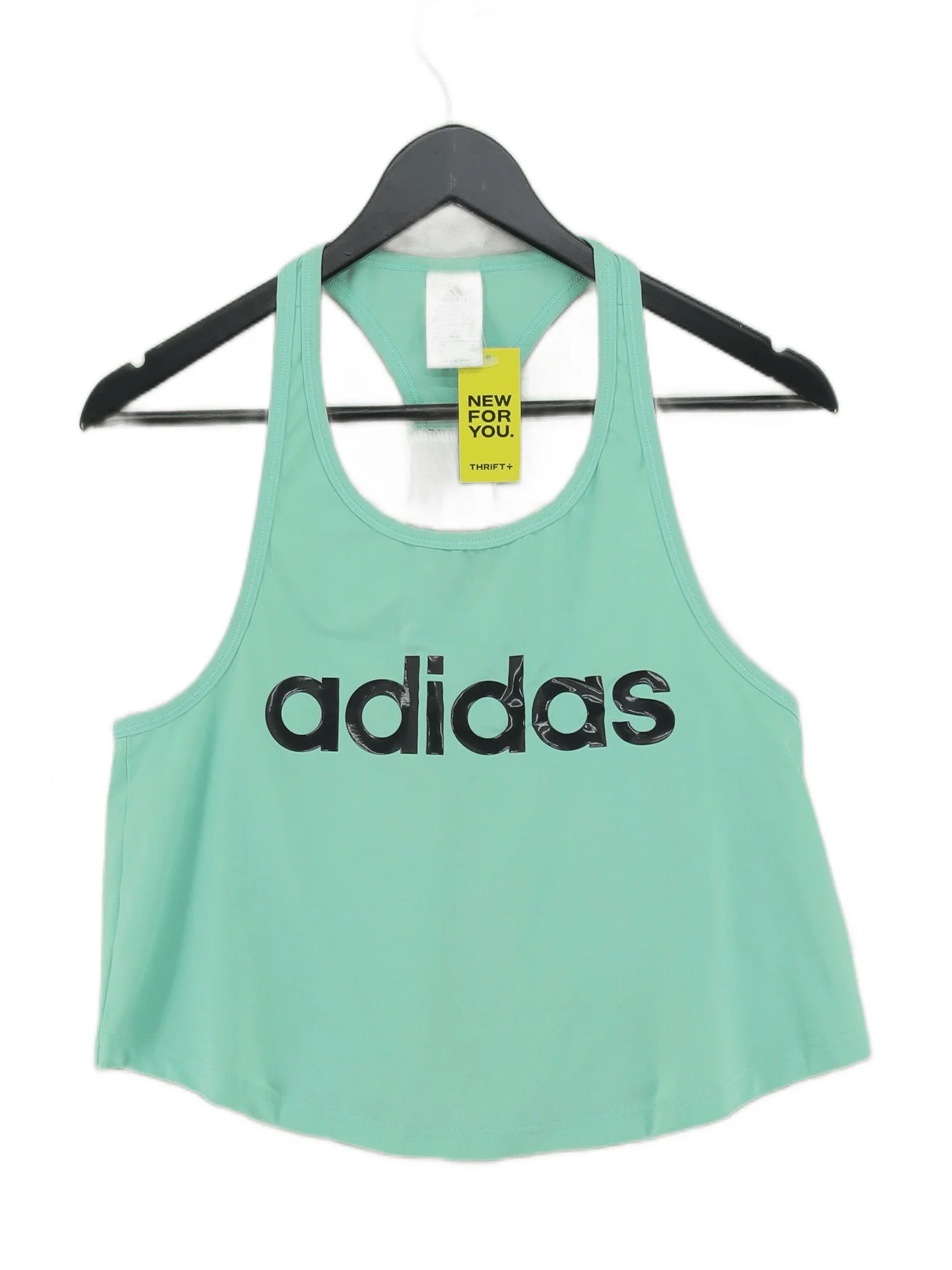 Adidas Women's T-Shirt M Green Nylon with Elastane Sleeveless Basic