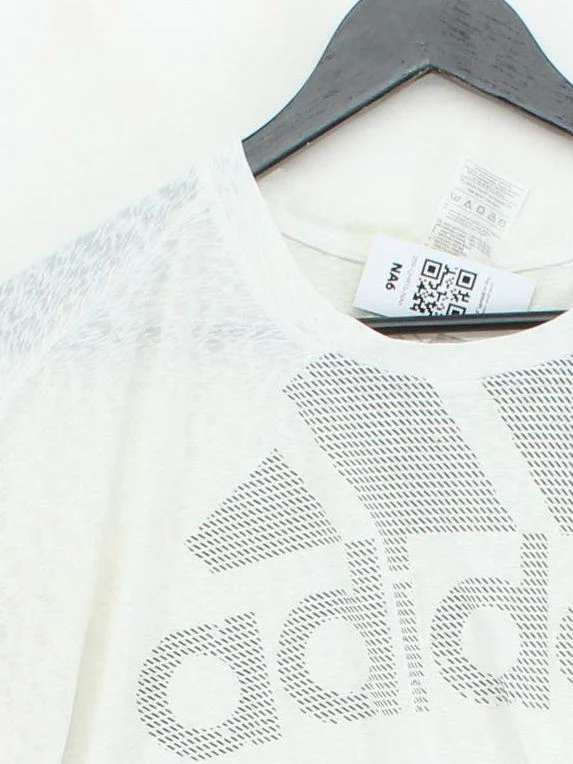 Adidas Women's T-Shirt M White Graphic 100% Polyester Basic - Image 3