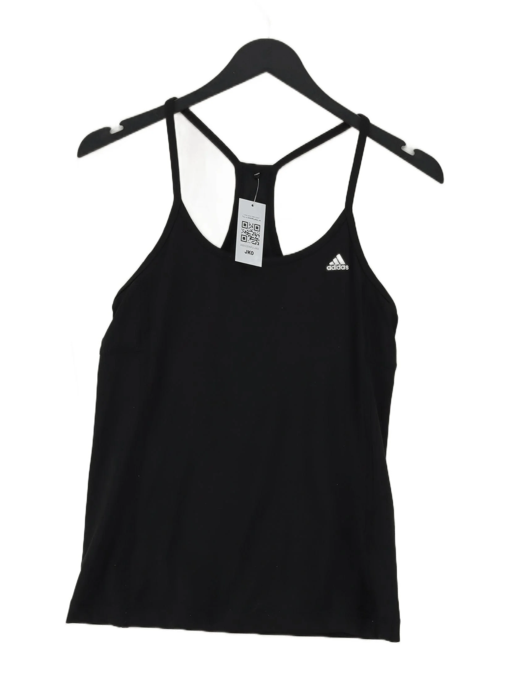 Adidas Women's T-Shirt S Black Polyester with Spandex, Elastane Sleeveless Basic