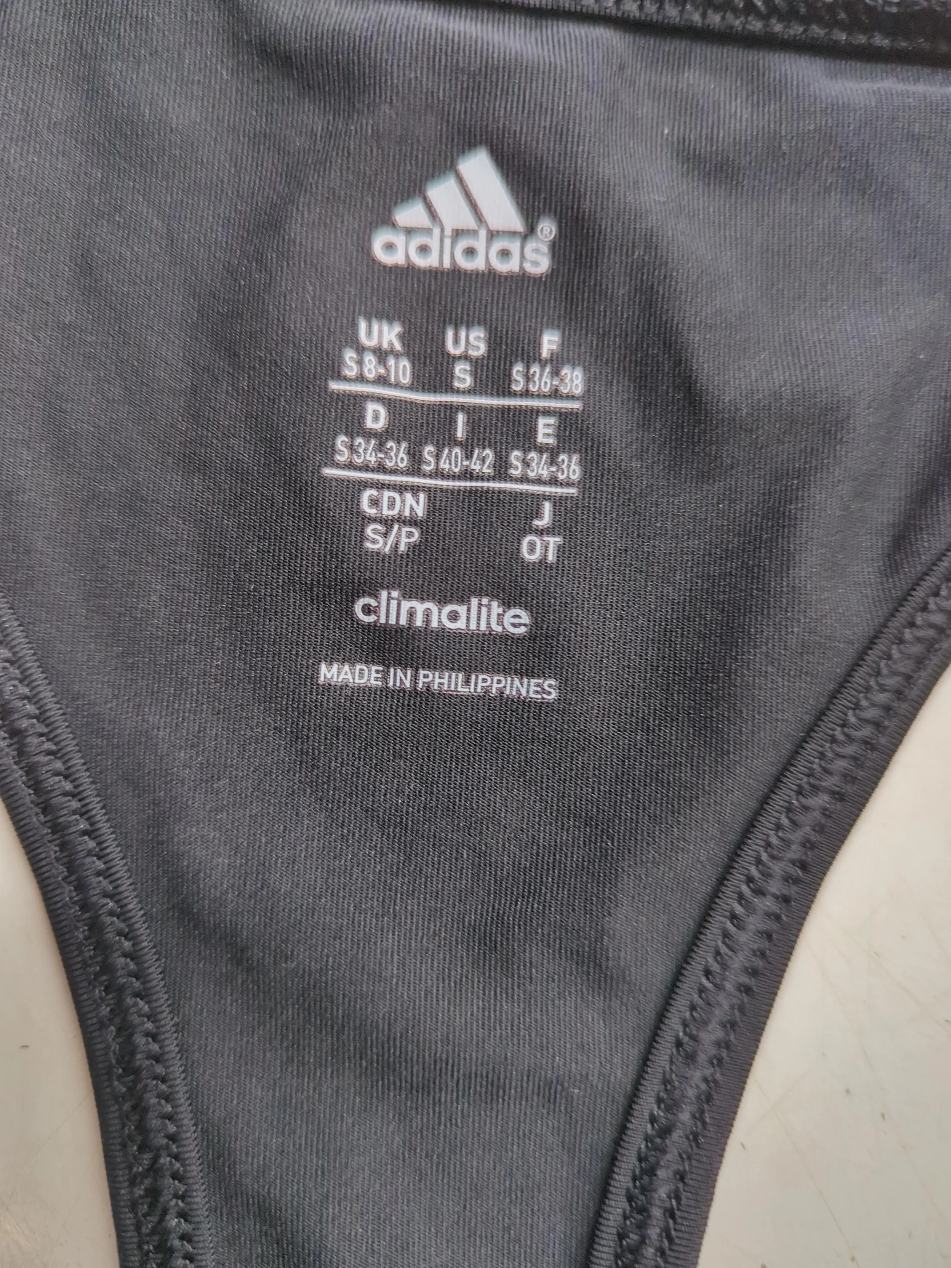Adidas Women's T-Shirt S Black Striped Nylon with Elastane Sleeveless Basic - Image 5