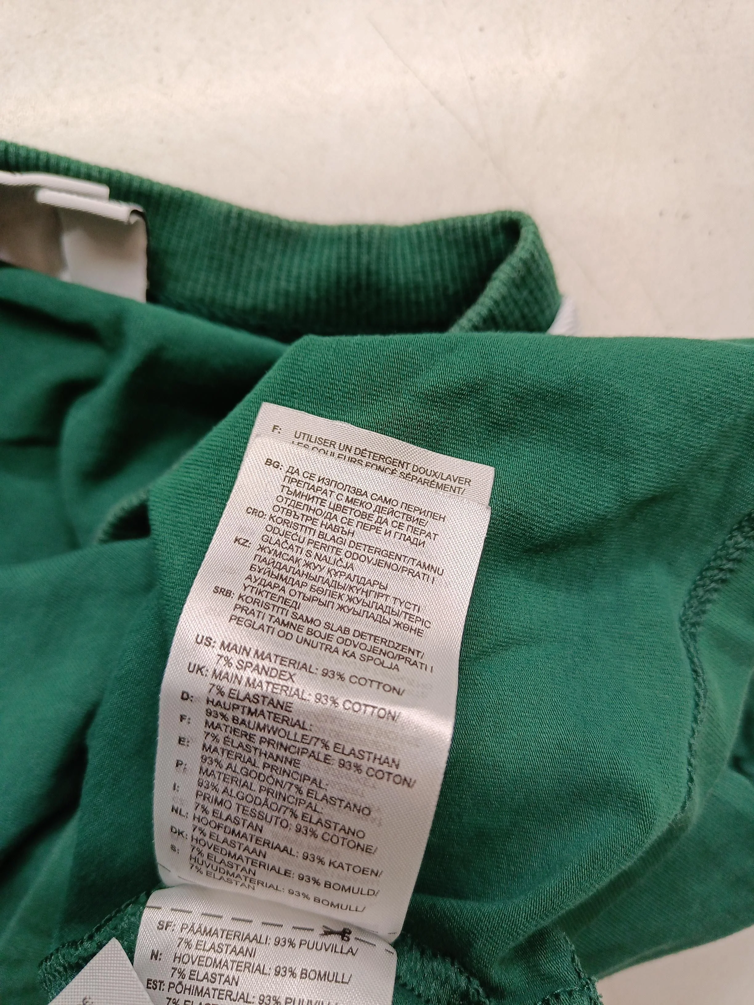 Adidas Women's T-Shirt S Green Cotton with Elastane Short Sleeve V-Neck Basic - Image 6