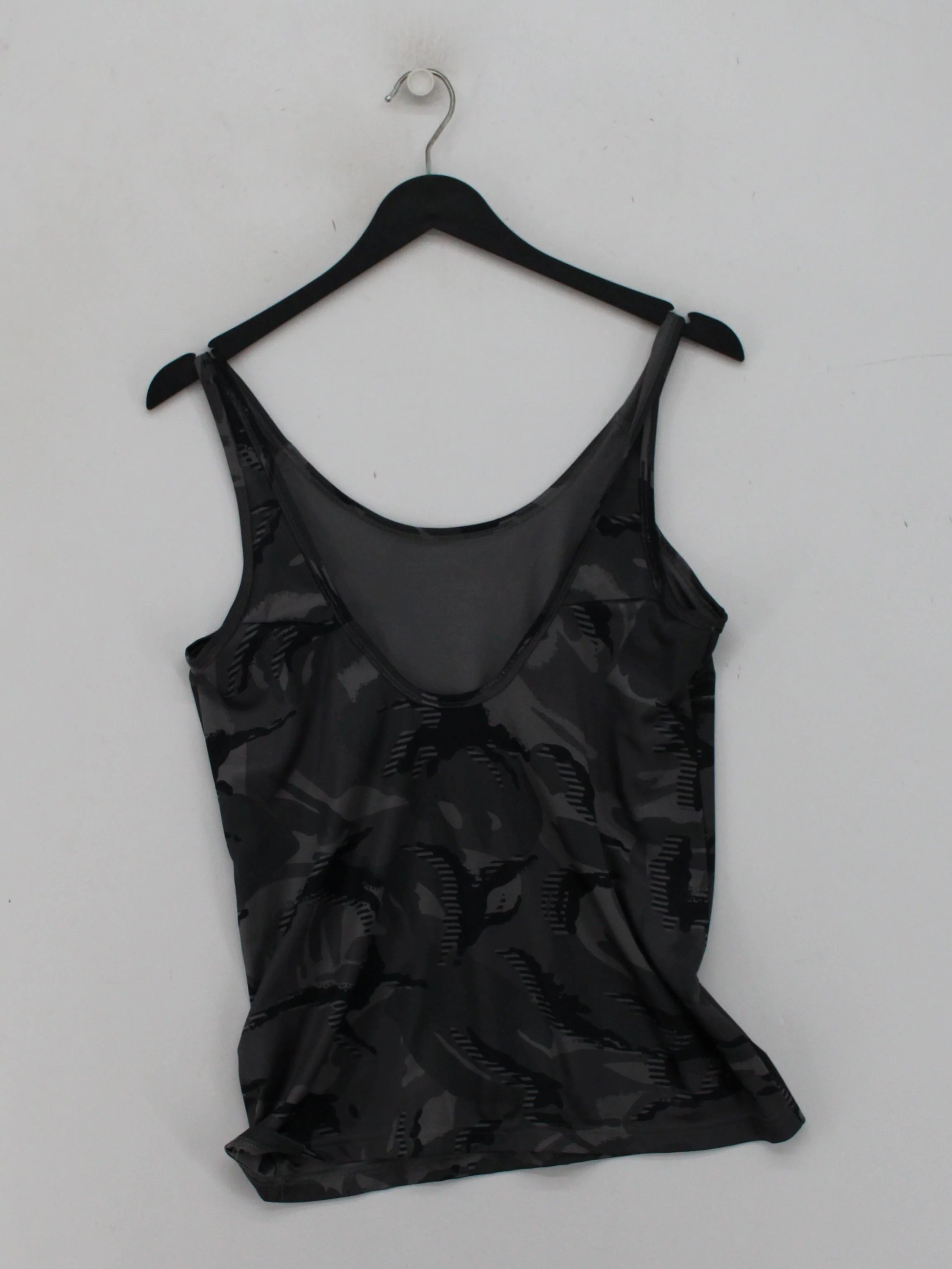 Adidas Women's T-Shirt S Grey Camo 100% Polyester Sleeveless Basic - Image 2