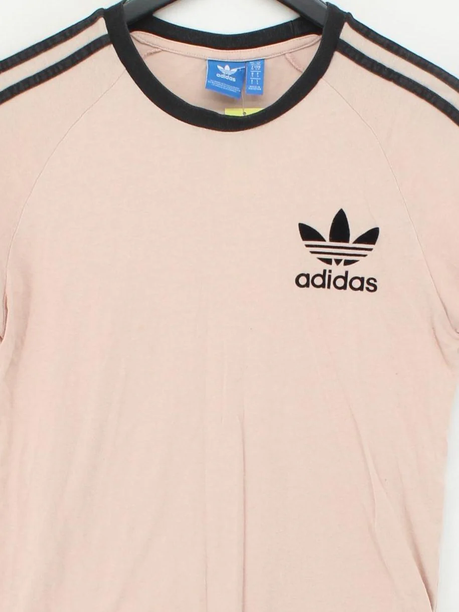 Adidas Women's T-Shirt S Pink 100% Cotton Short Sleeve Round Neck Basic - Image 3