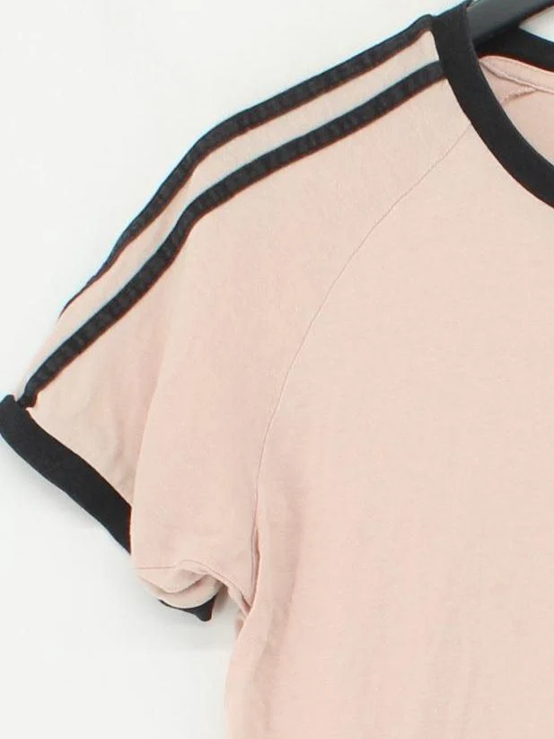 Adidas Women's T-Shirt S Pink 100% Cotton Short Sleeve Round Neck Basic - Image 4