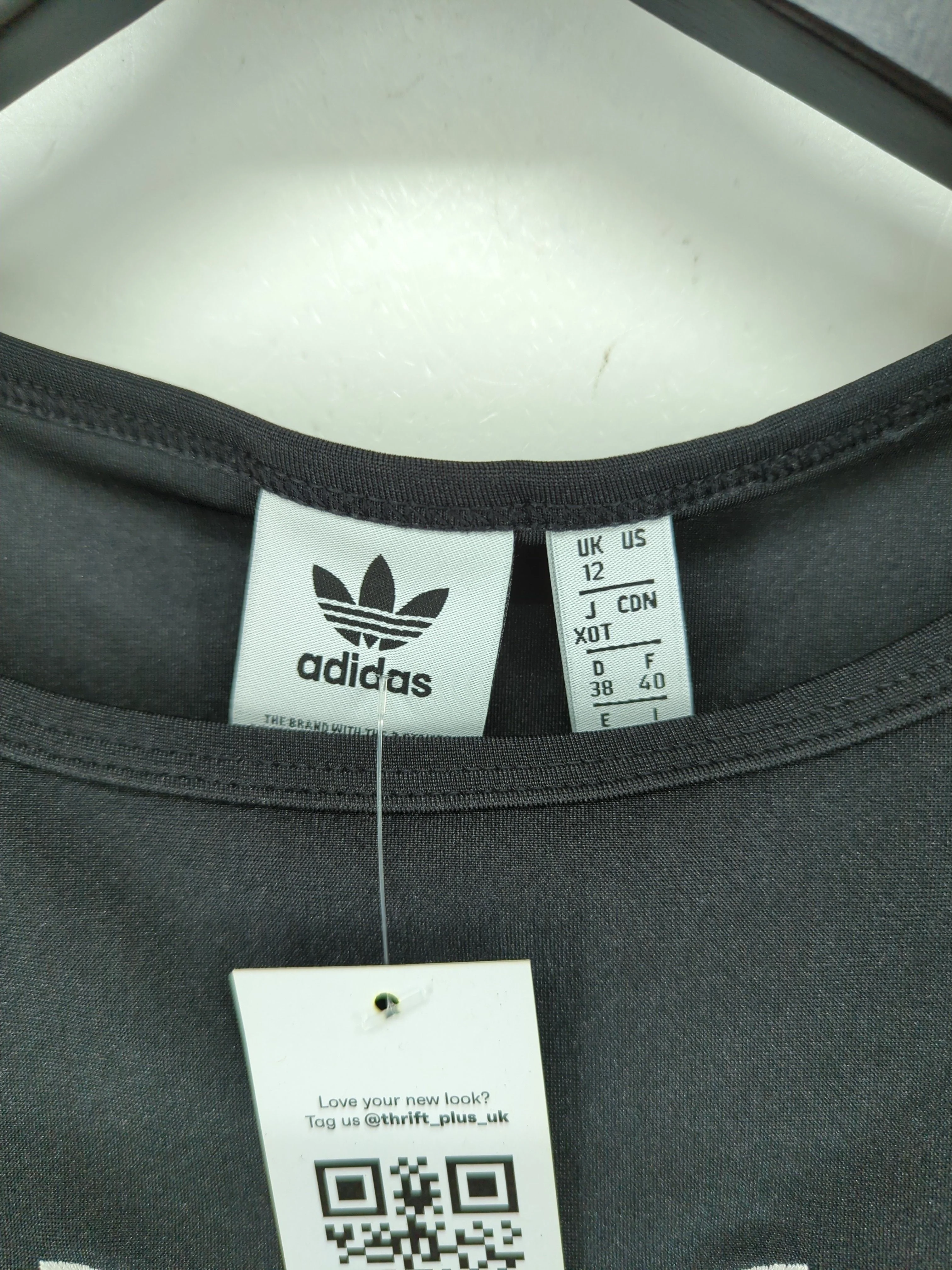Adidas Women's T-Shirt UK 12 Black Polyester with Elastane Basic New with tags - Image 5