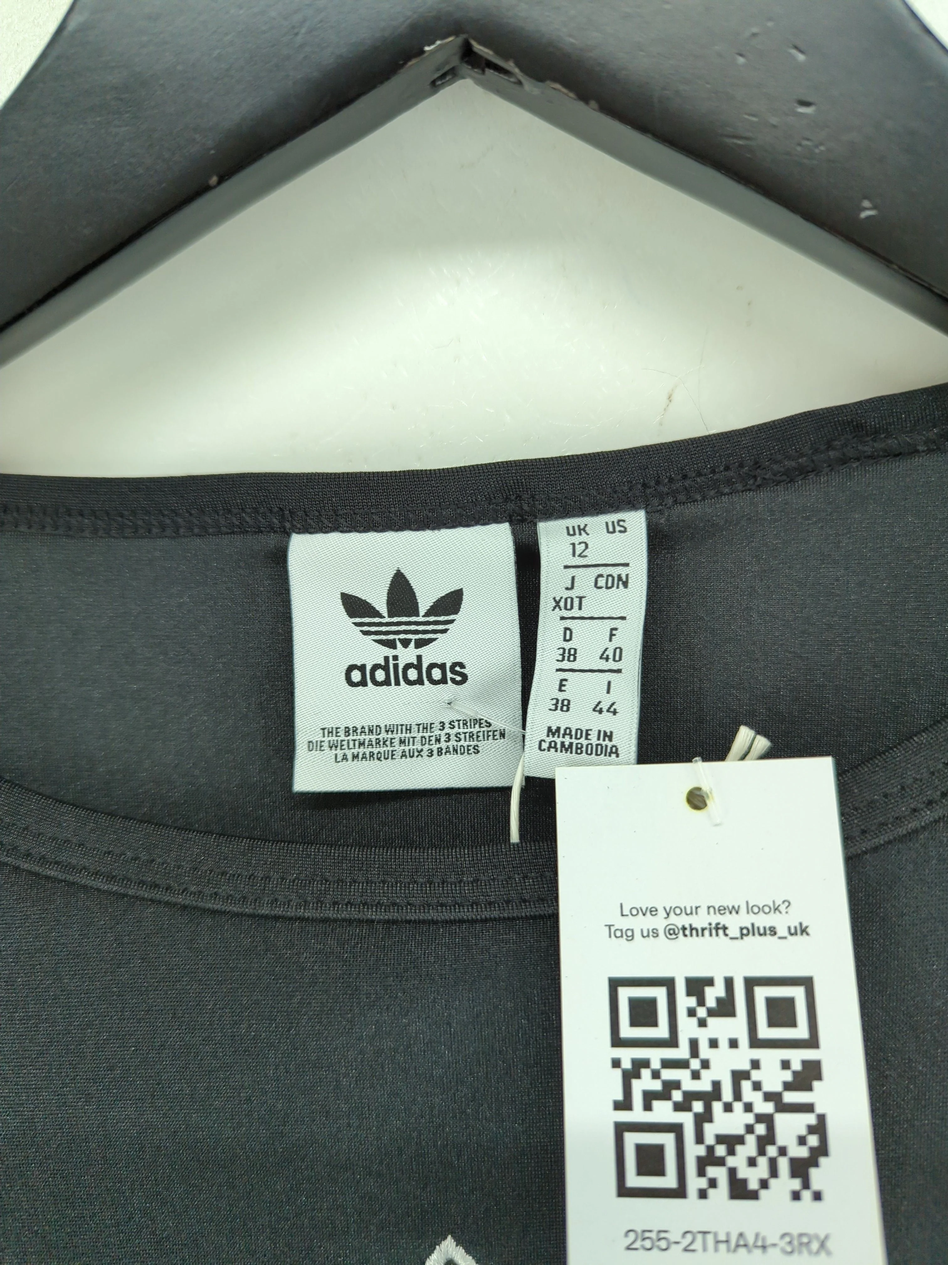 Adidas Women's T-Shirt UK 12 Black Polyester with Elastane Basic New with tags - Image 5