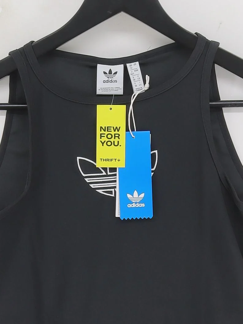 Adidas Women's T-Shirt UK 12 Black Polyester with Elastane Basic New with tags - Image 3