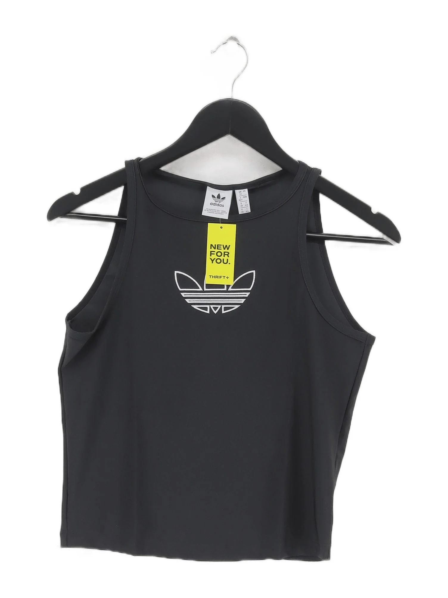 Adidas Women's T-Shirt UK 12 Black Polyester with Elastane Basic New with tags