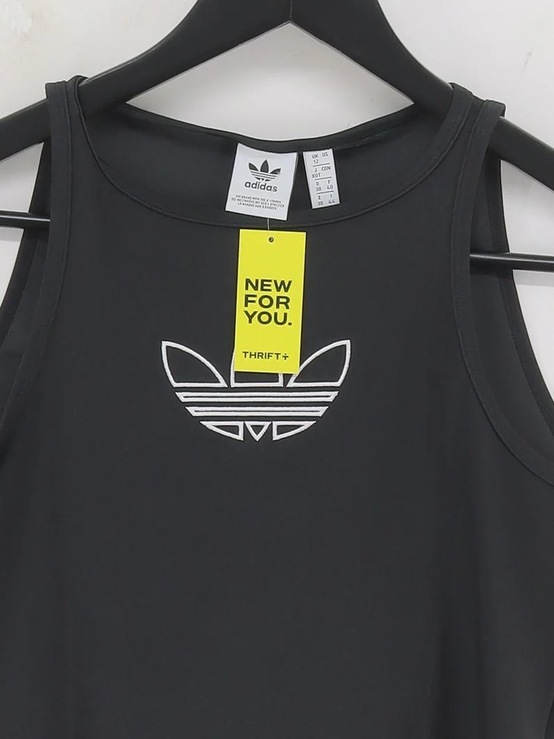 Adidas Women's T-Shirt UK 12 Black Polyester with Elastane Basic New with tags - Image 3
