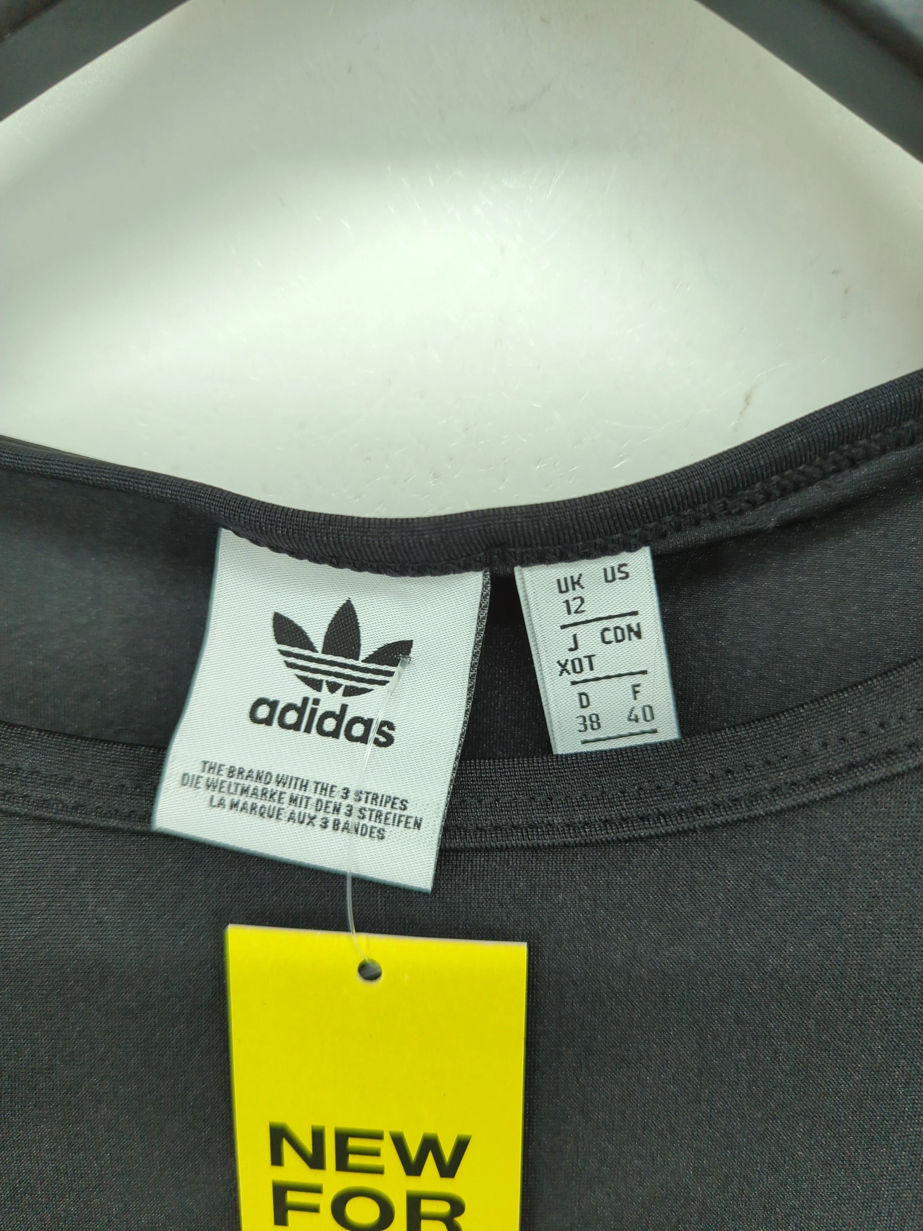 Adidas Women's T-Shirt UK 12 Black Polyester with Elastane Basic New with tags - Image 5
