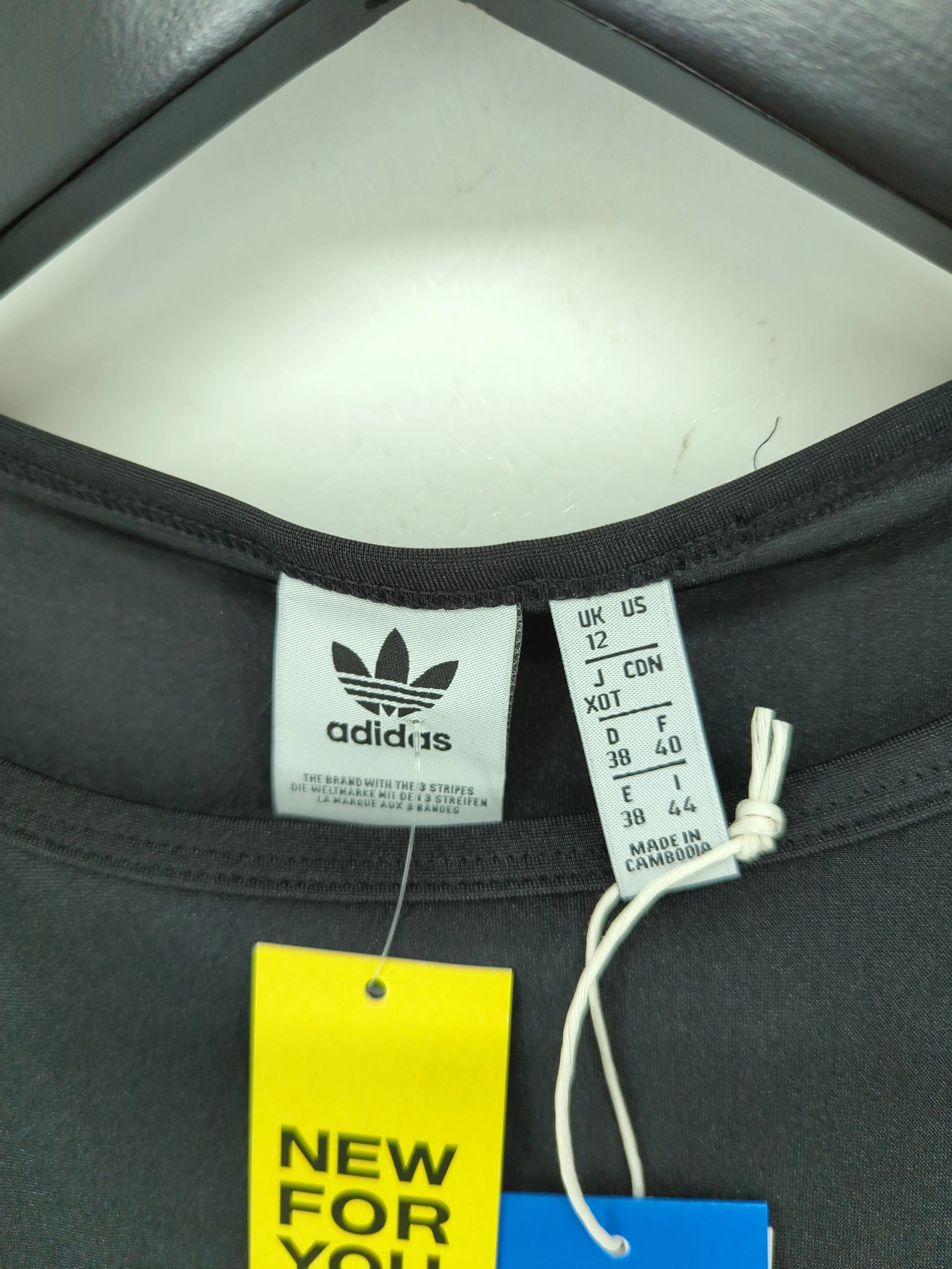 Adidas Women's T-Shirt UK 12 Black Polyester with Elastane Basic New with tags - Image 5