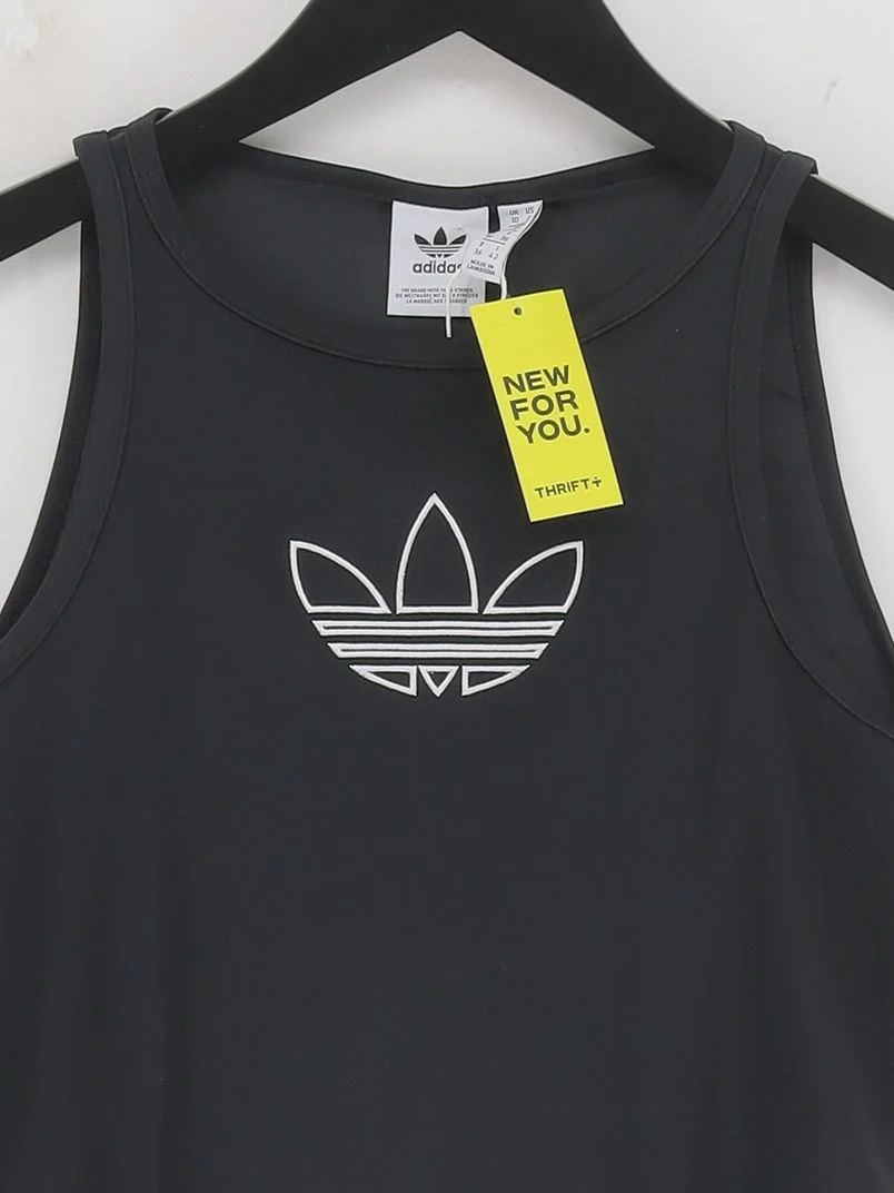 Adidas Women's T-Shirt UK 12 Black Polyester with Elastane Basic New with tags - Image 3