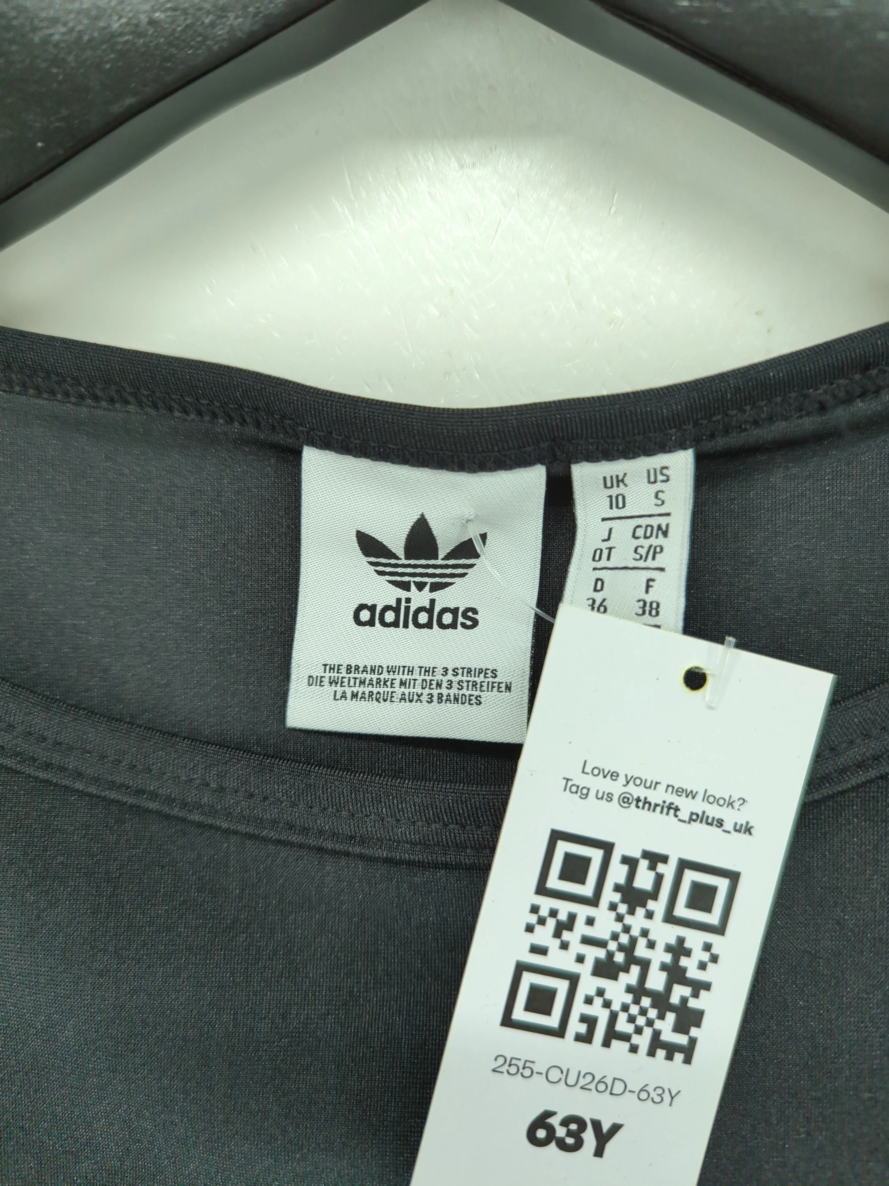 Adidas Women's T-Shirt UK 12 Black Polyester with Elastane Basic New with tags - Image 5