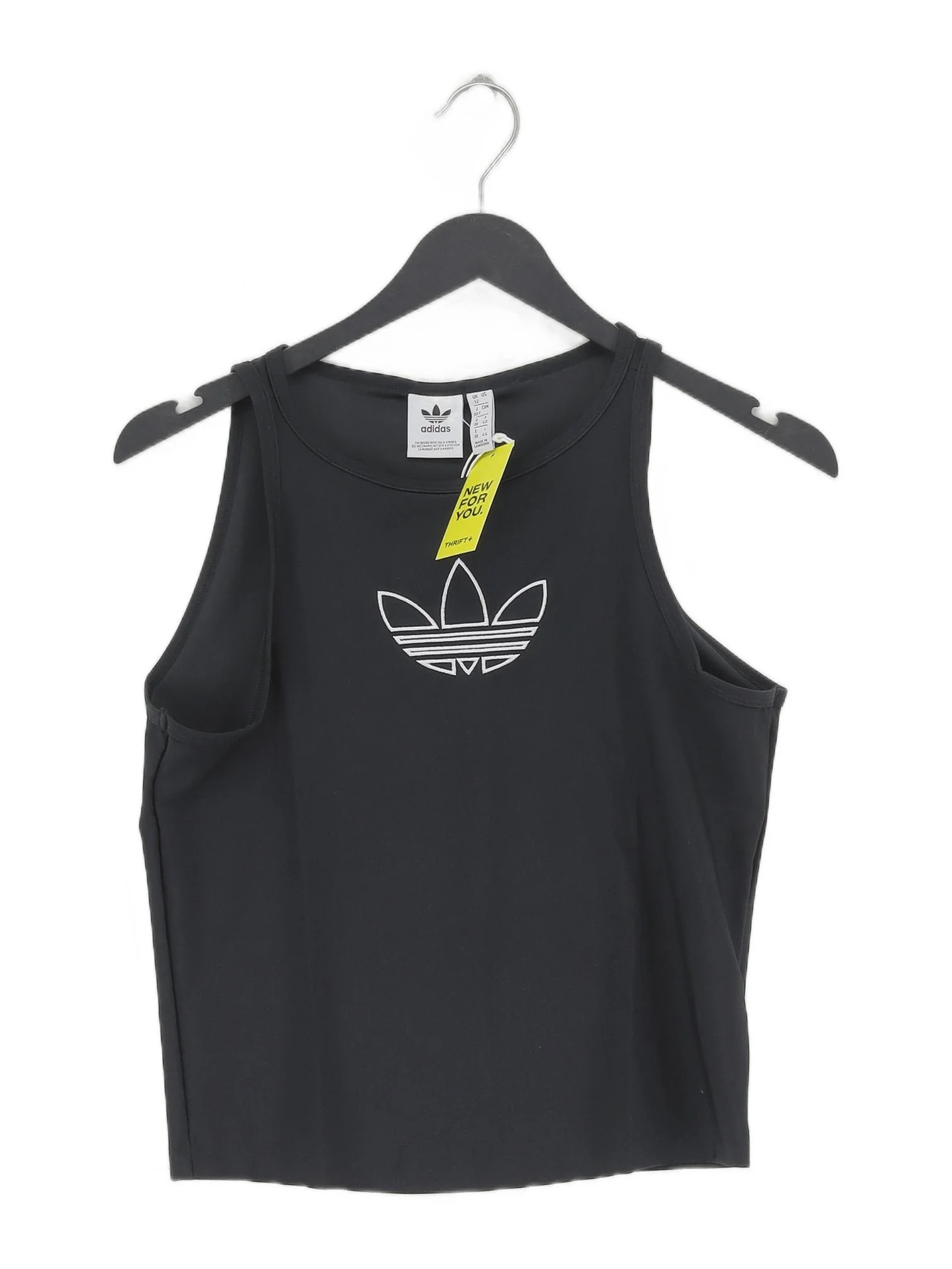 Adidas Women's T-Shirt UK 12 Black Polyester with Elastane Basic New with tags