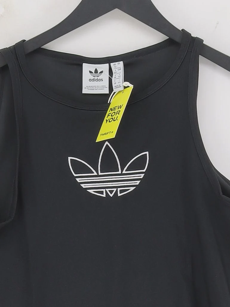 Adidas Women's T-Shirt UK 12 Black Polyester with Elastane Basic New with tags - Image 3