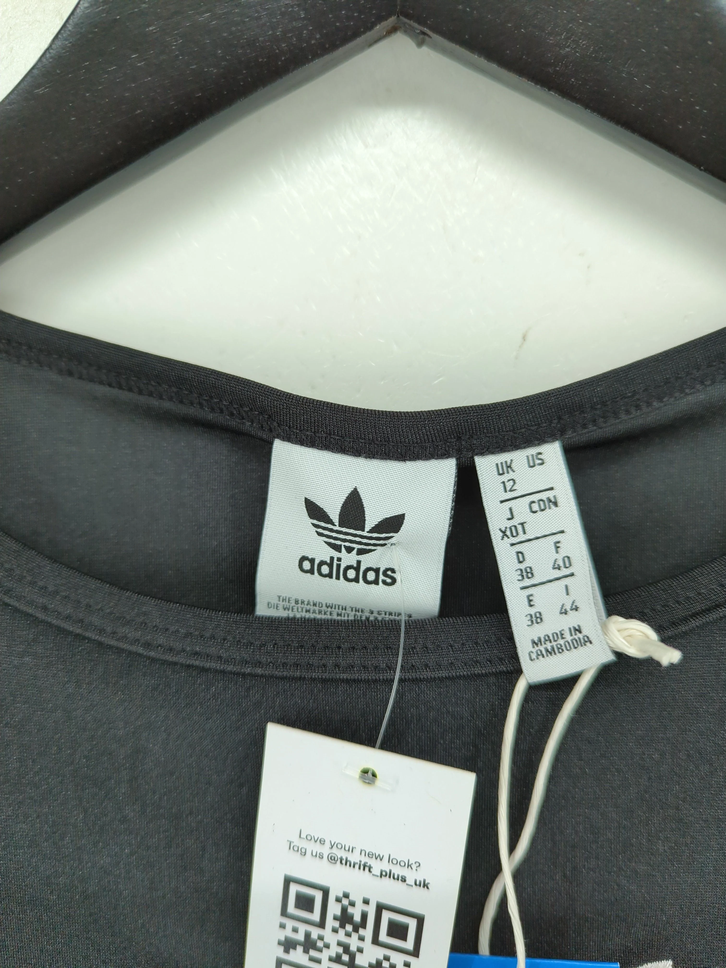 Adidas Women's T-Shirt UK 12 Black Polyester with Elastane Basic New with tags - Image 5