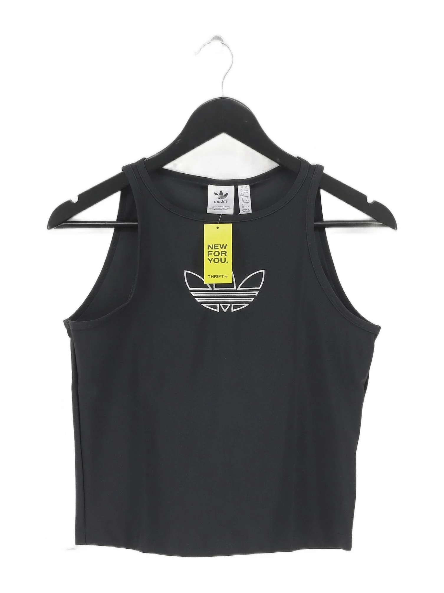 Adidas Women's T-Shirt UK 12 Black Polyester with Elastane Basic New with tags