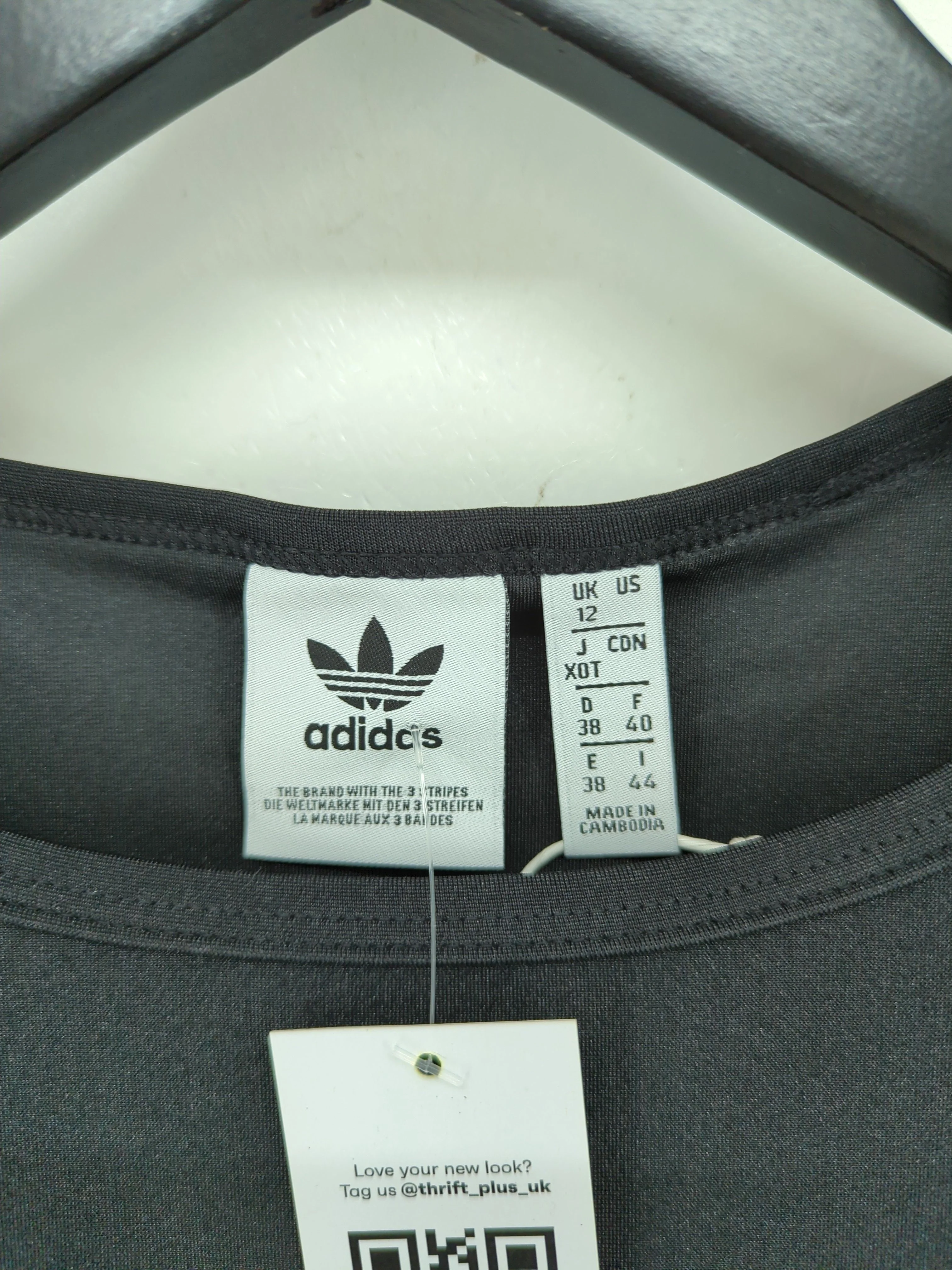 Adidas Women's T-Shirt UK 12 Black Polyester with Elastane Basic New with tags - Image 5