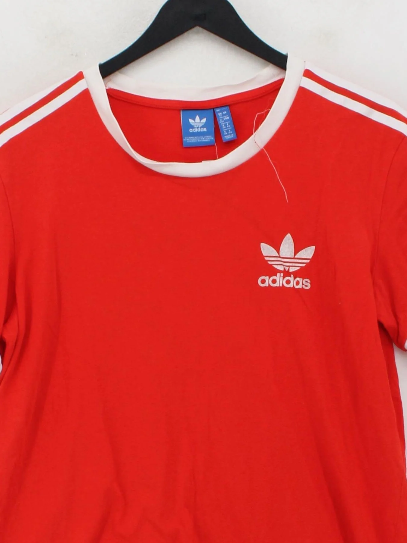 Adidas Women's T-Shirt UK 12 Red 100% Cotton Basic - Image 3