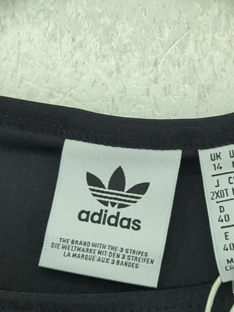 Adidas Women's T-Shirt UK 14 Black Polyester with Elastane Basic New with tags - Image 5