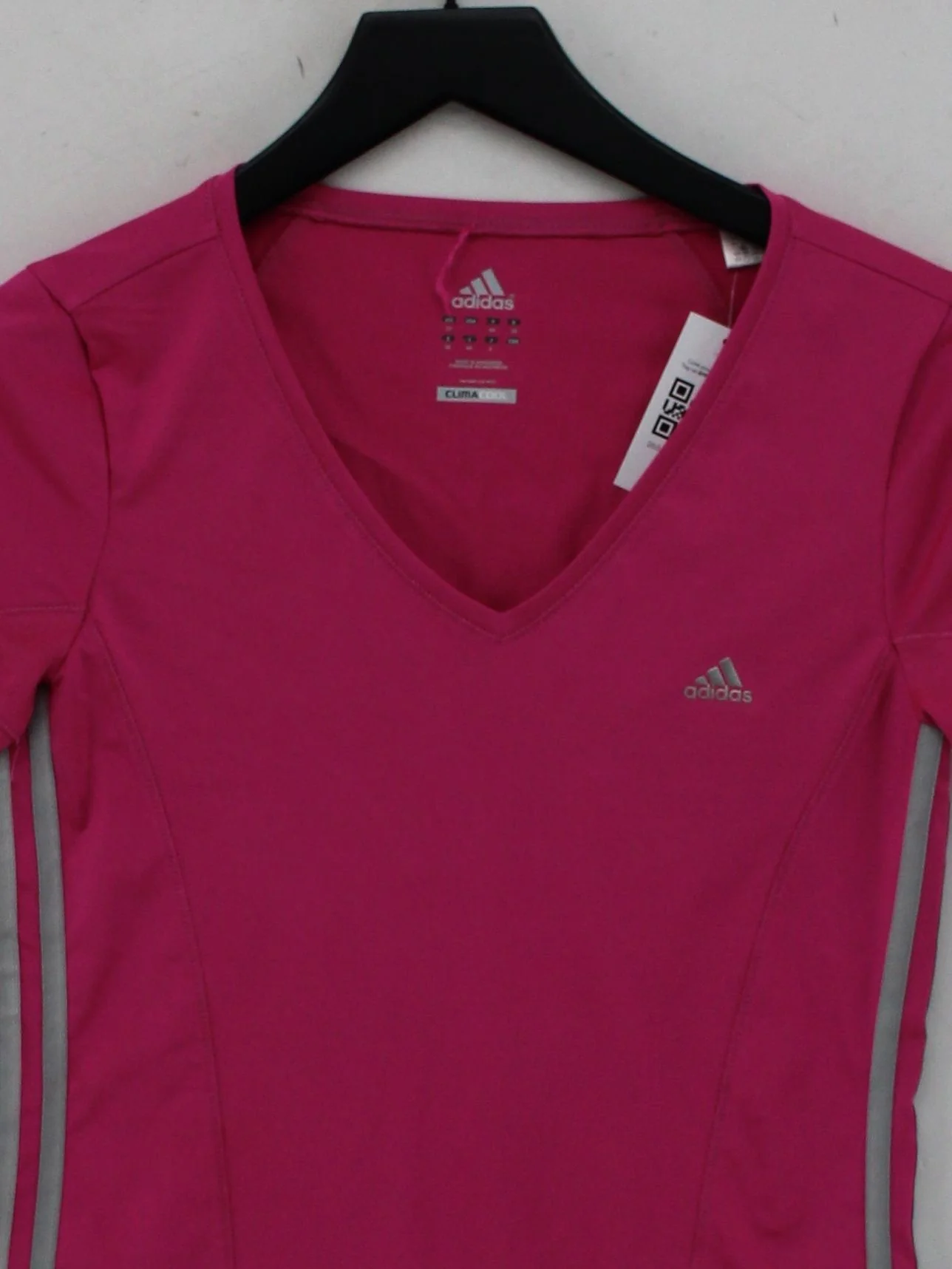 Adidas Women's T-Shirt UK 16 Pink Polyester with Elastane Basic - Image 3