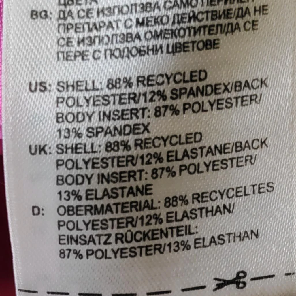 Adidas Women's T-Shirt UK 16 Pink Polyester with Elastane Basic - Image 6