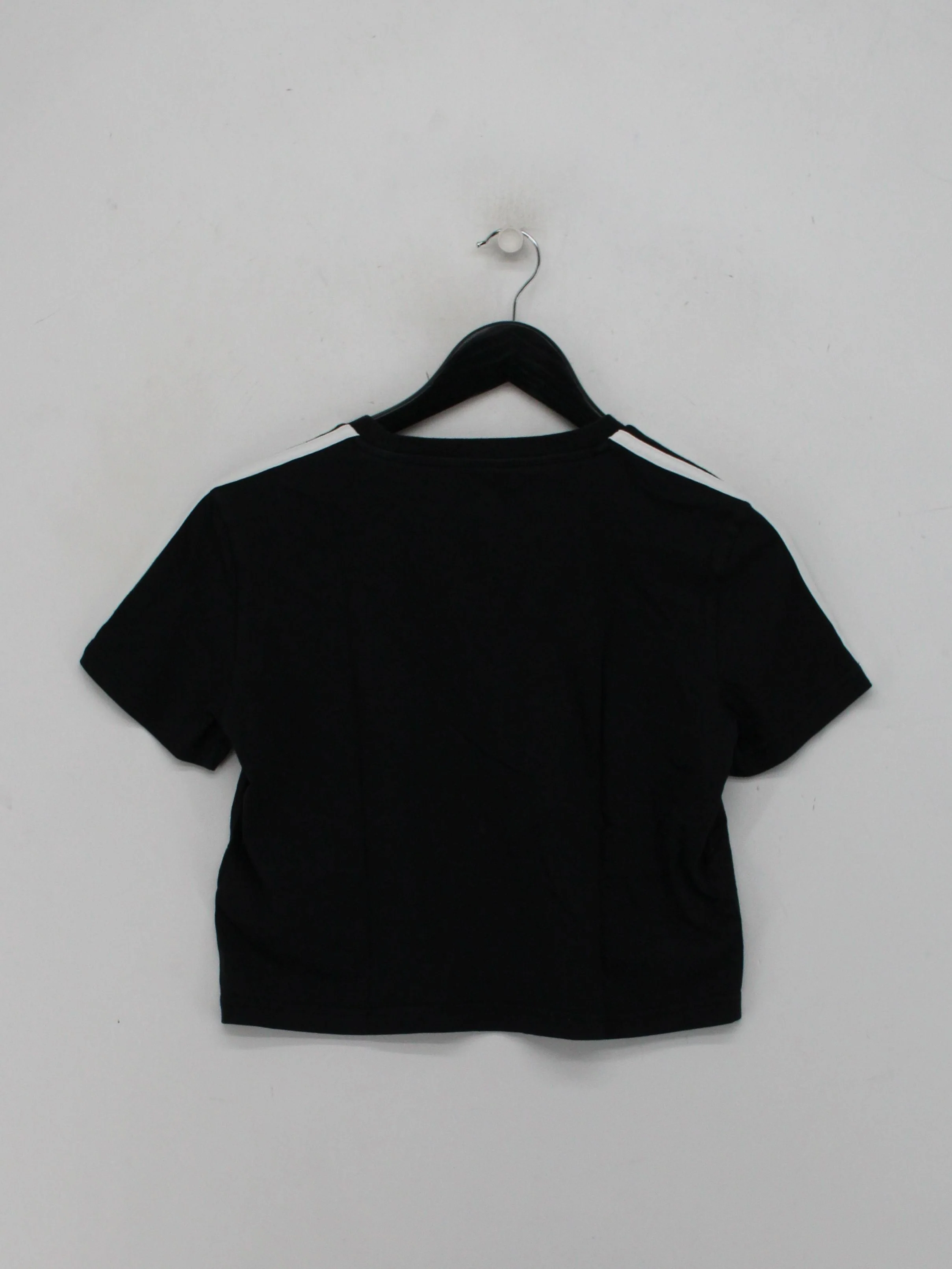 Adidas Women's T-Shirt UK 4 Black 100% Cotton Short Sleeve Round Neck Basic - Image 2