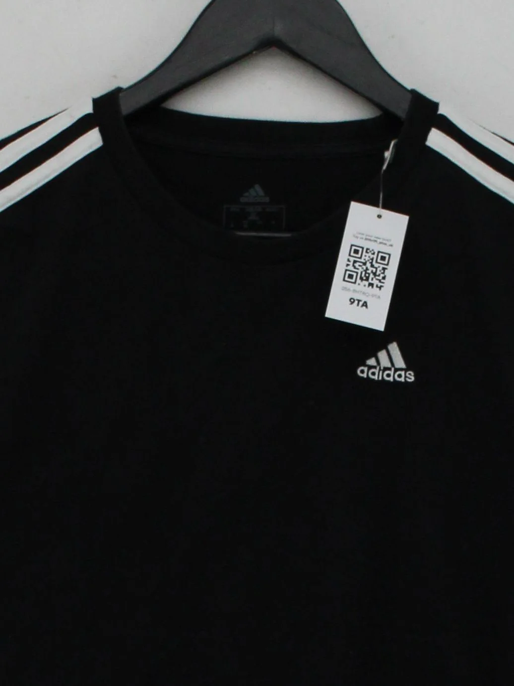 Adidas Women's T-Shirt UK 4 Black 100% Cotton Short Sleeve Round Neck Basic - Image 3