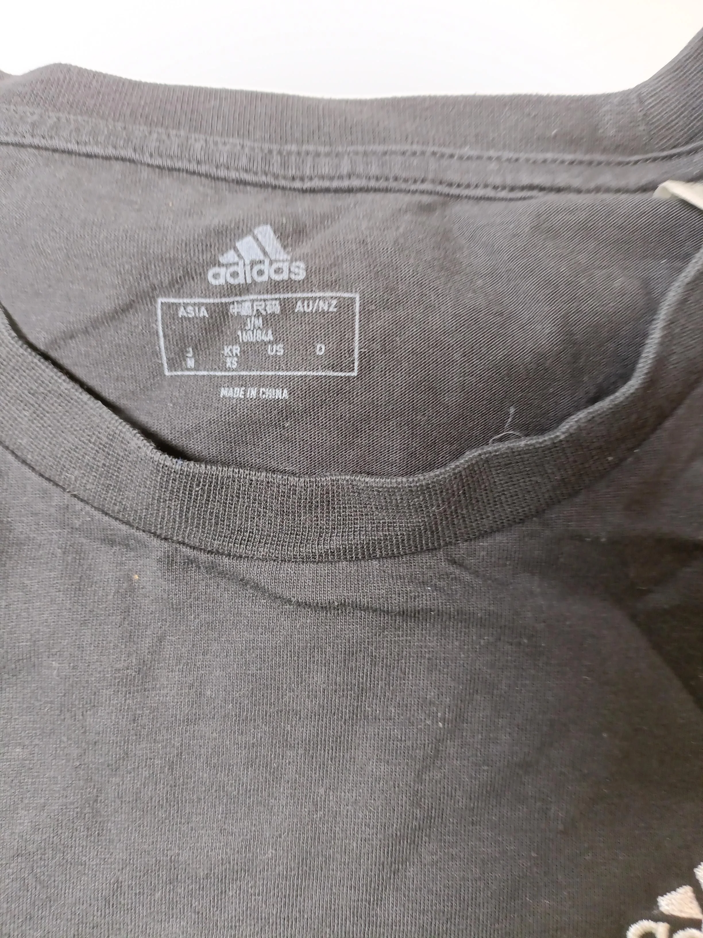 Adidas Women's T-Shirt UK 4 Black 100% Cotton Short Sleeve Round Neck Basic - Image 5