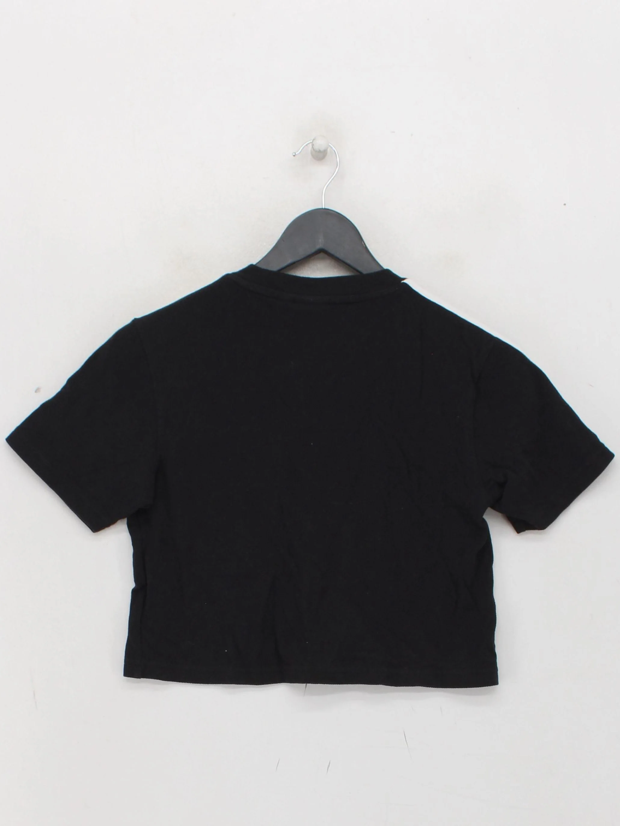 Adidas Women's T-Shirt UK 8 Black 100% Cotton Short Sleeve Round Neck Basic - Image 2