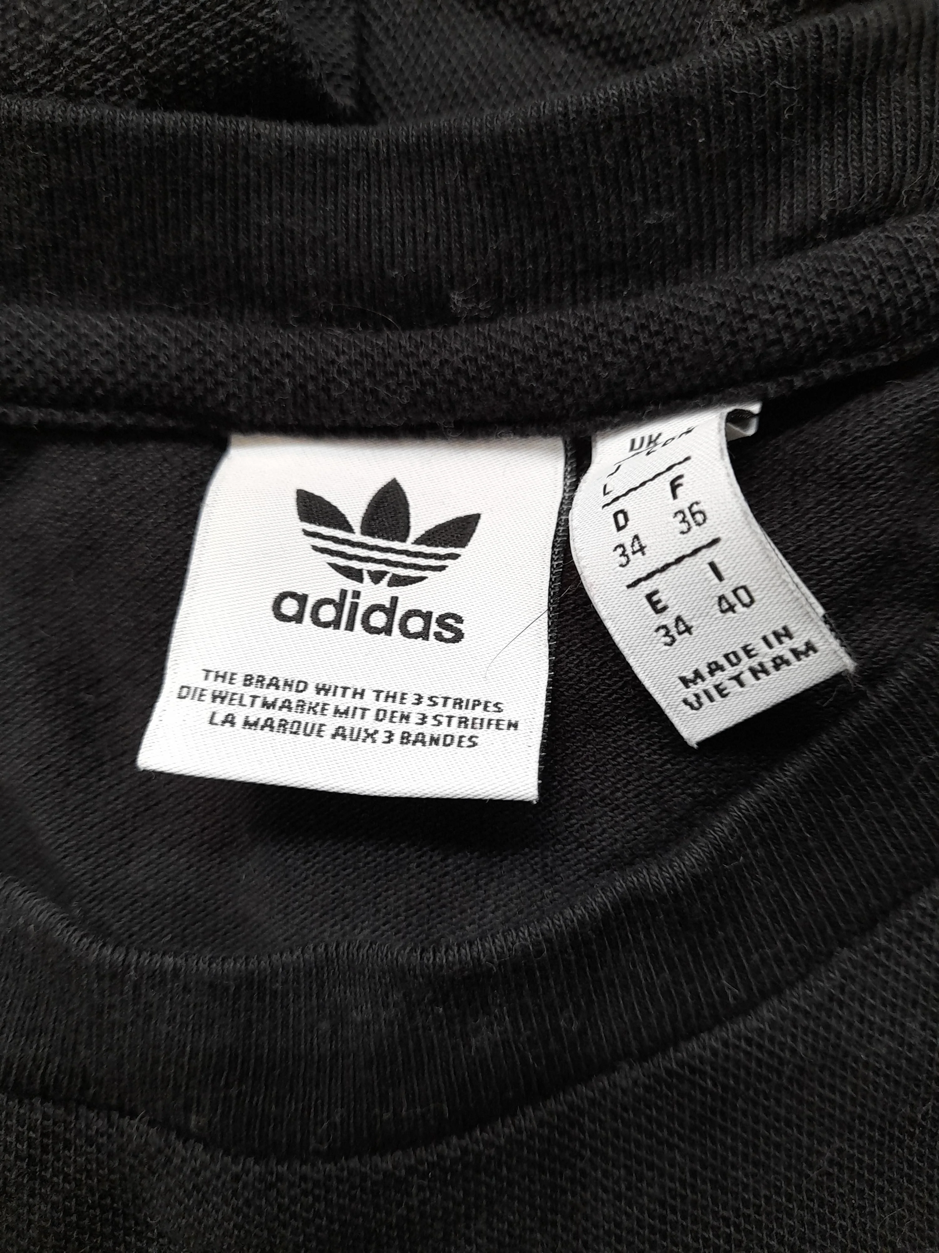 Adidas Women's T-Shirt UK 8 Black 100% Cotton Short Sleeve Round Neck Basic - Image 5