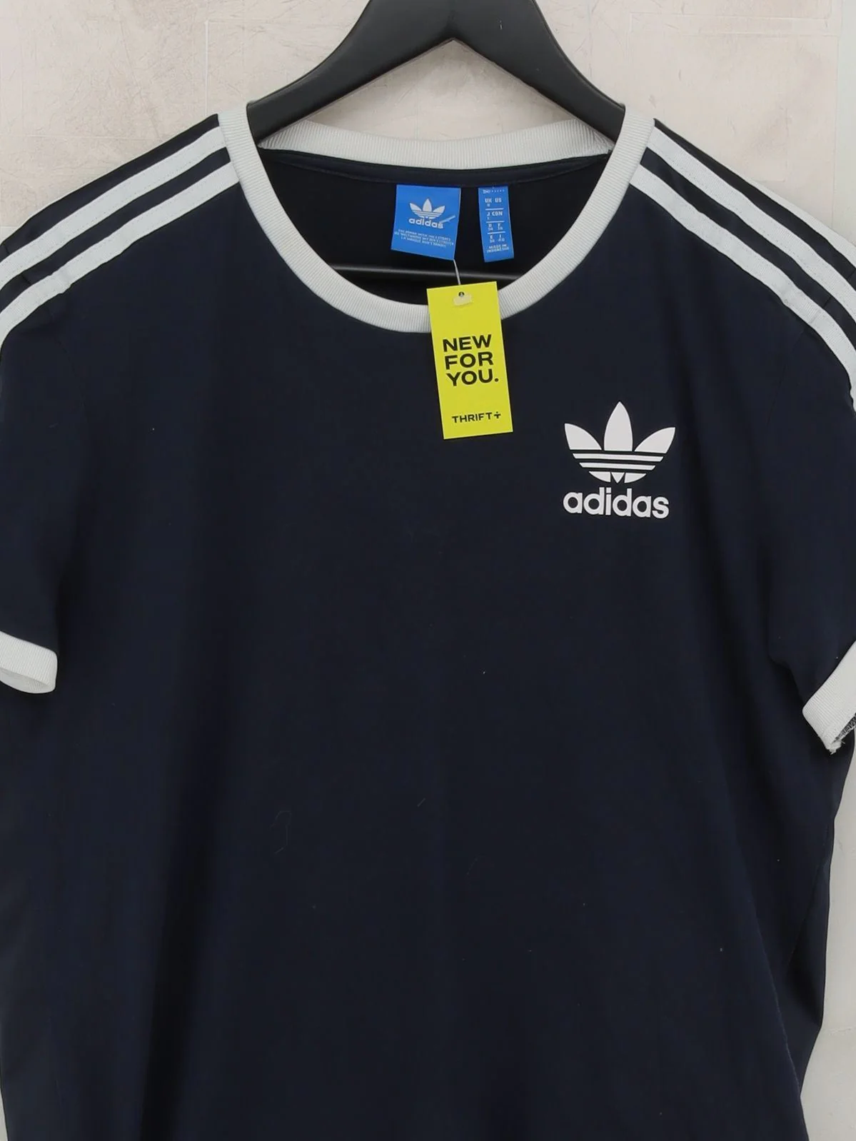 Adidas Women's T-Shirt UK 8 Blue 100% Cotton Short Sleeve Round Neck Basic - Image 3