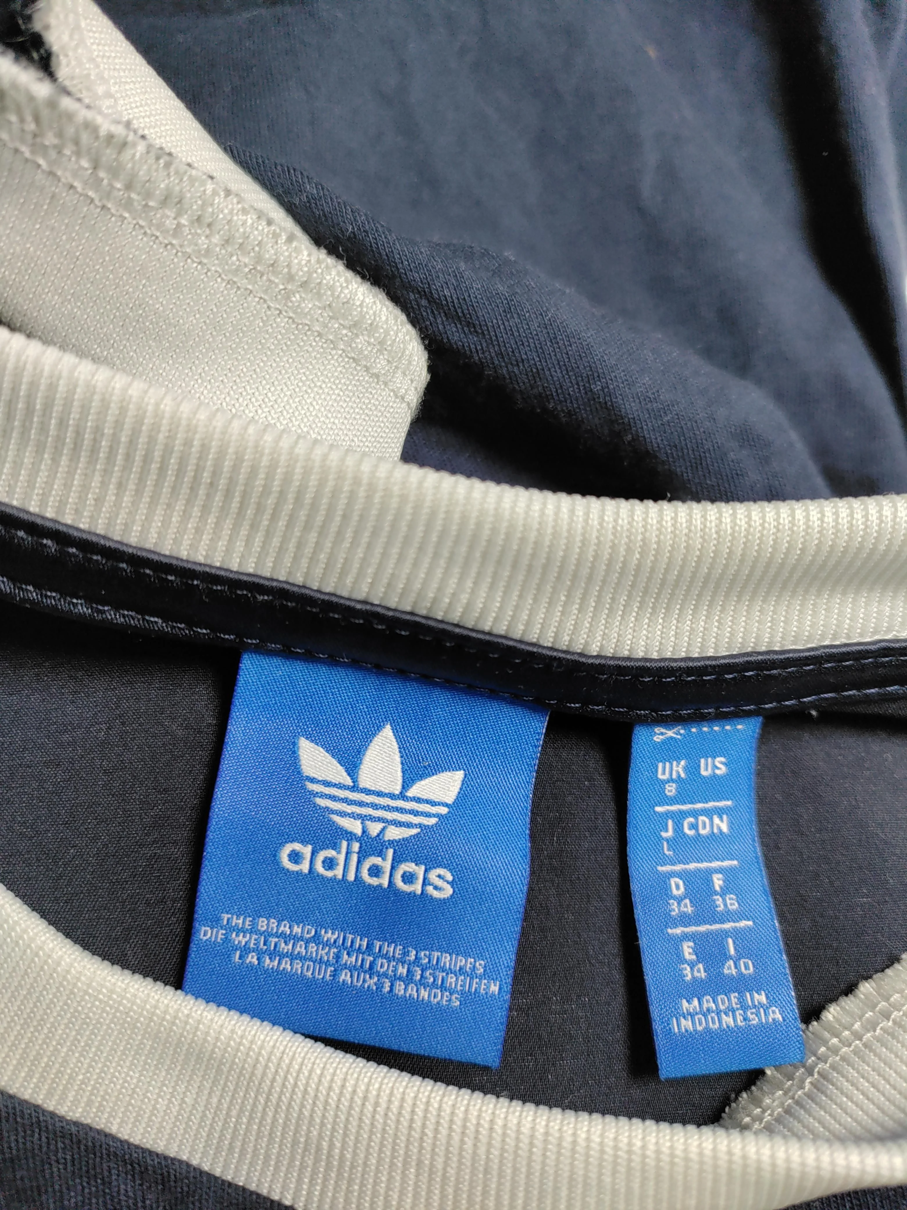 Adidas Women's T-Shirt UK 8 Blue 100% Cotton Short Sleeve Round Neck Basic - Image 6