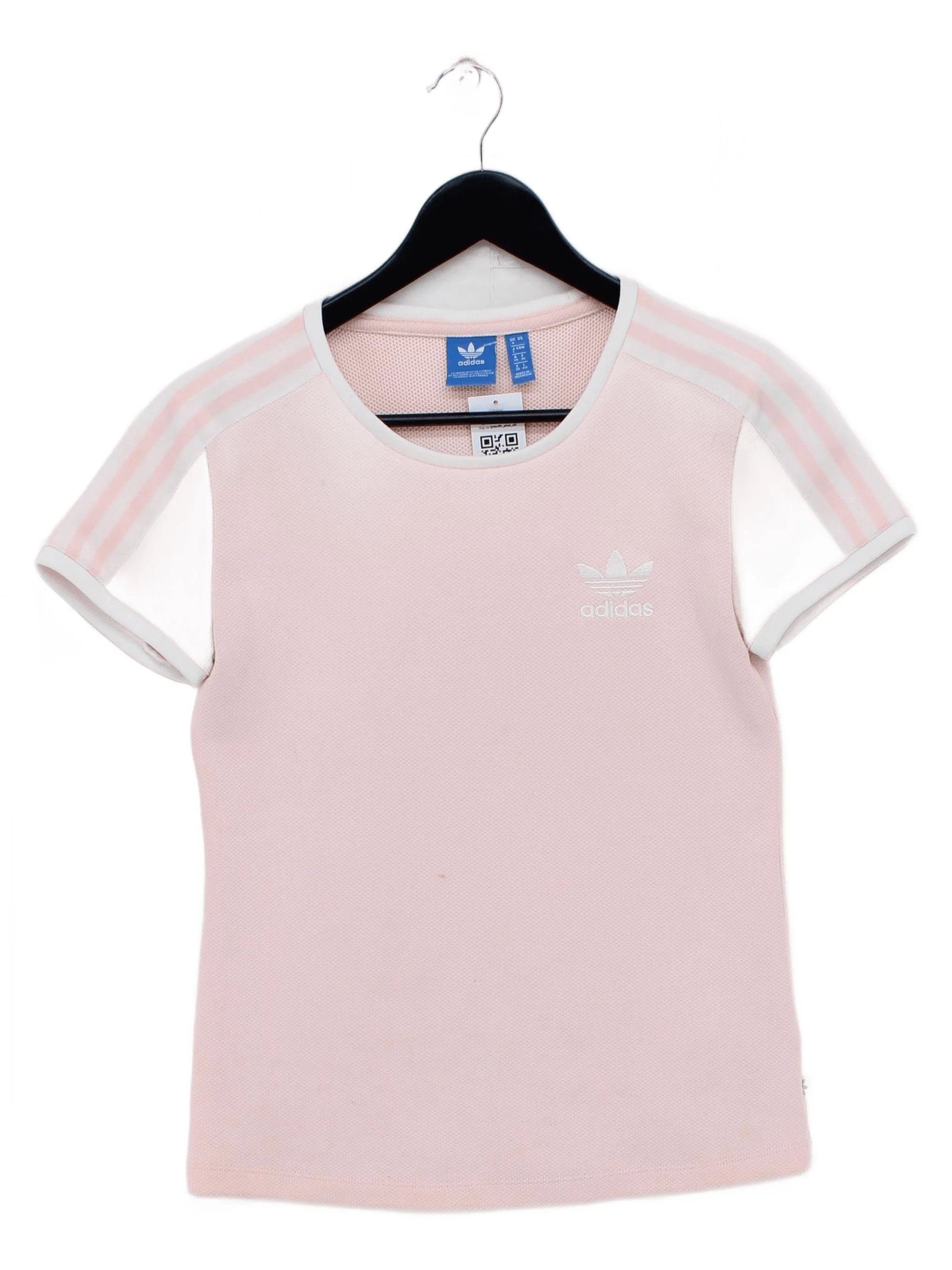 Adidas Women's T-Shirt UK 8 Pink 100% Polyester Basic