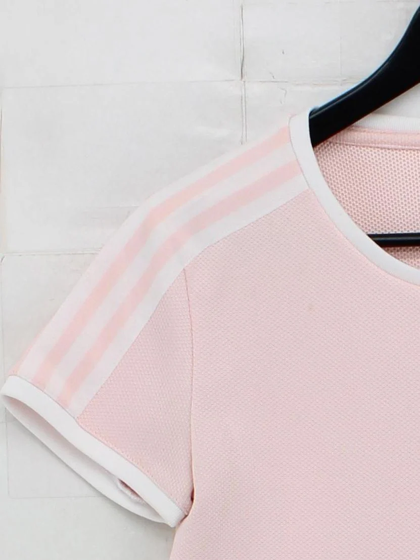 Adidas Women's T-Shirt UK 8 Pink 100% Polyester Basic - Image 4