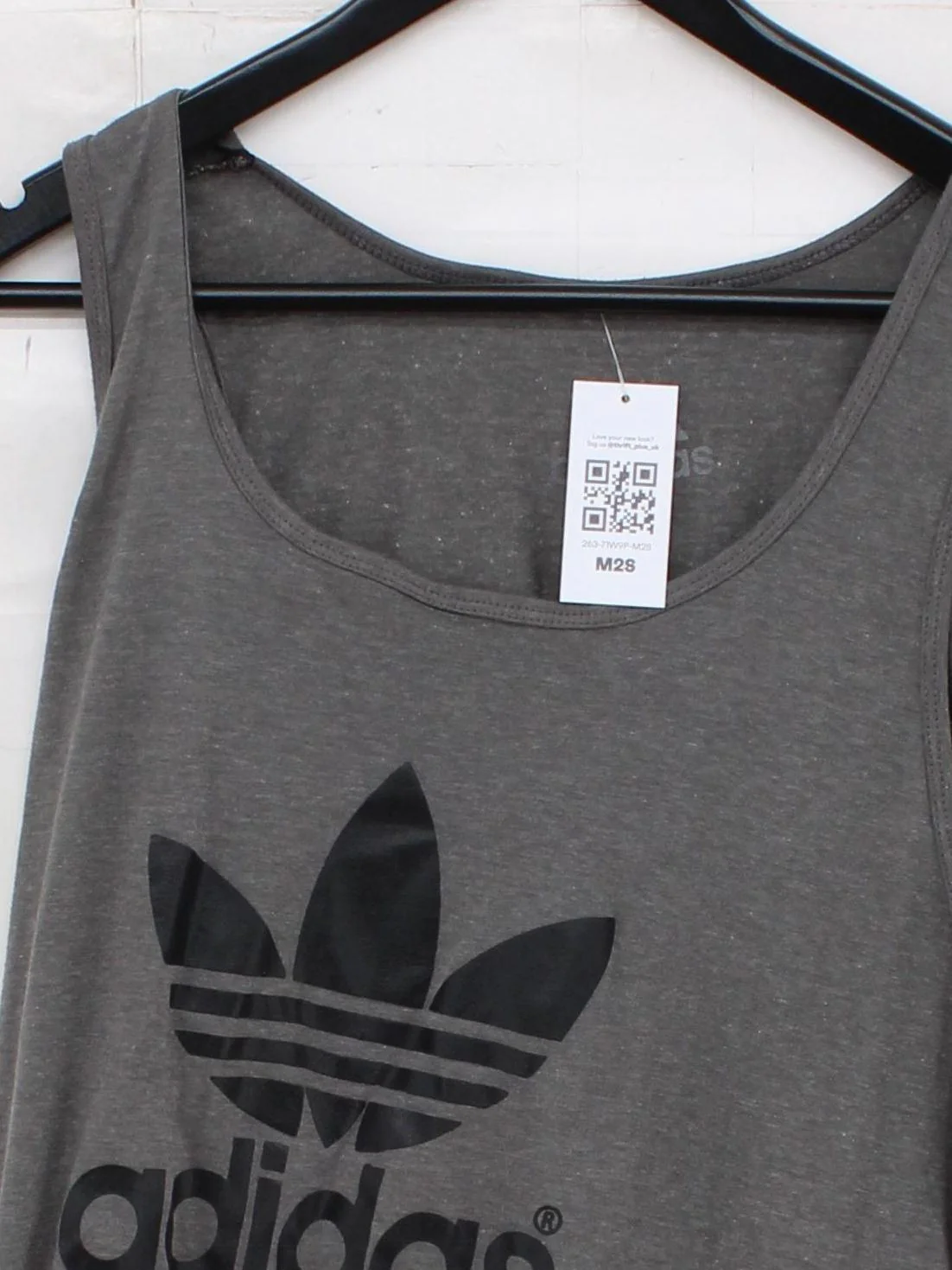 Adidas Women's T-Shirt XL Grey 100% Other Sleeveless Basic - Image 3