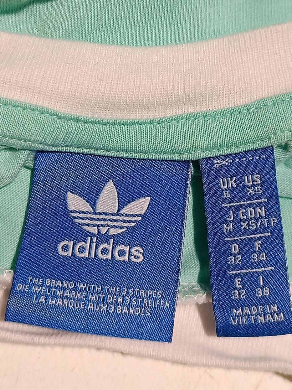 Adidas Women's T-Shirt XS Green 100% Cotton Short Sleeve Round Neck Basic - Image 5