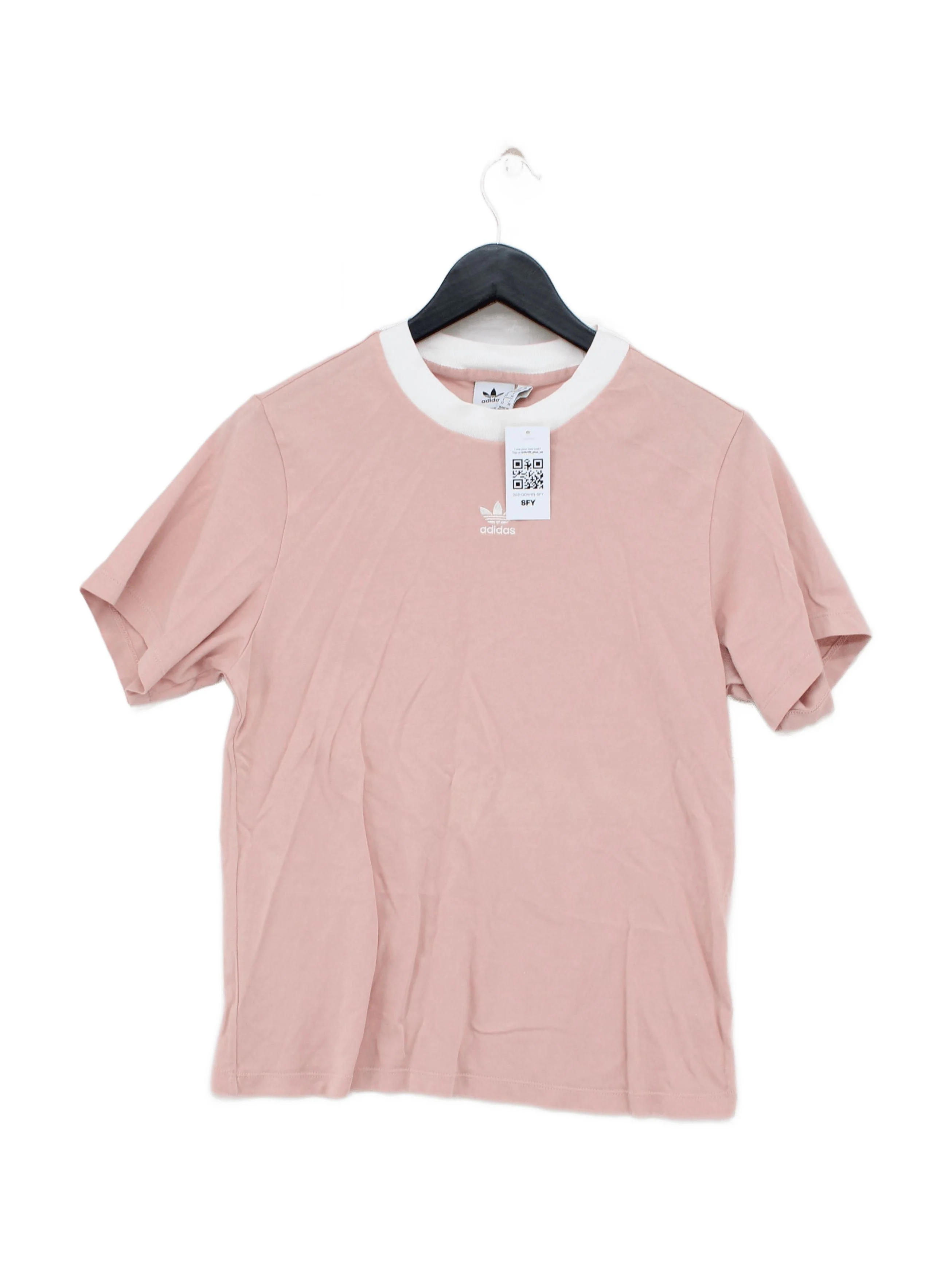 Adidas Women's T-Shirt XS Pink 100% Cotton Short Sleeve Round Neck Basic