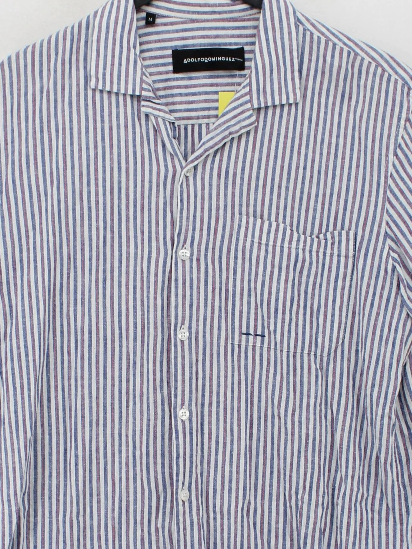Adolfo Dominguez Men's Shirt M Multi Striped Cotton with Linen Basic - Image 3