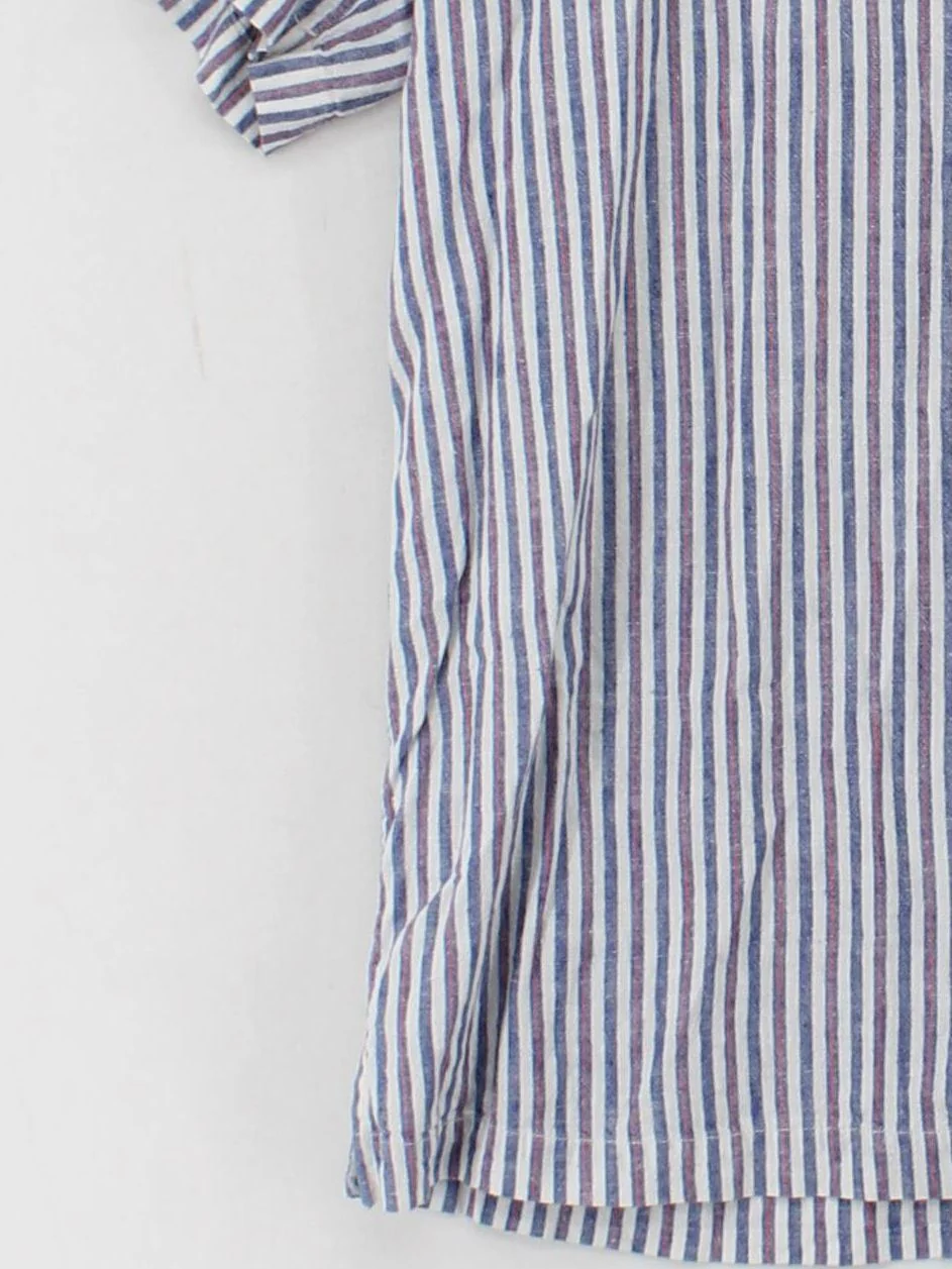 Adolfo Dominguez Men's Shirt M Multi Striped Cotton with Linen Basic - Image 4