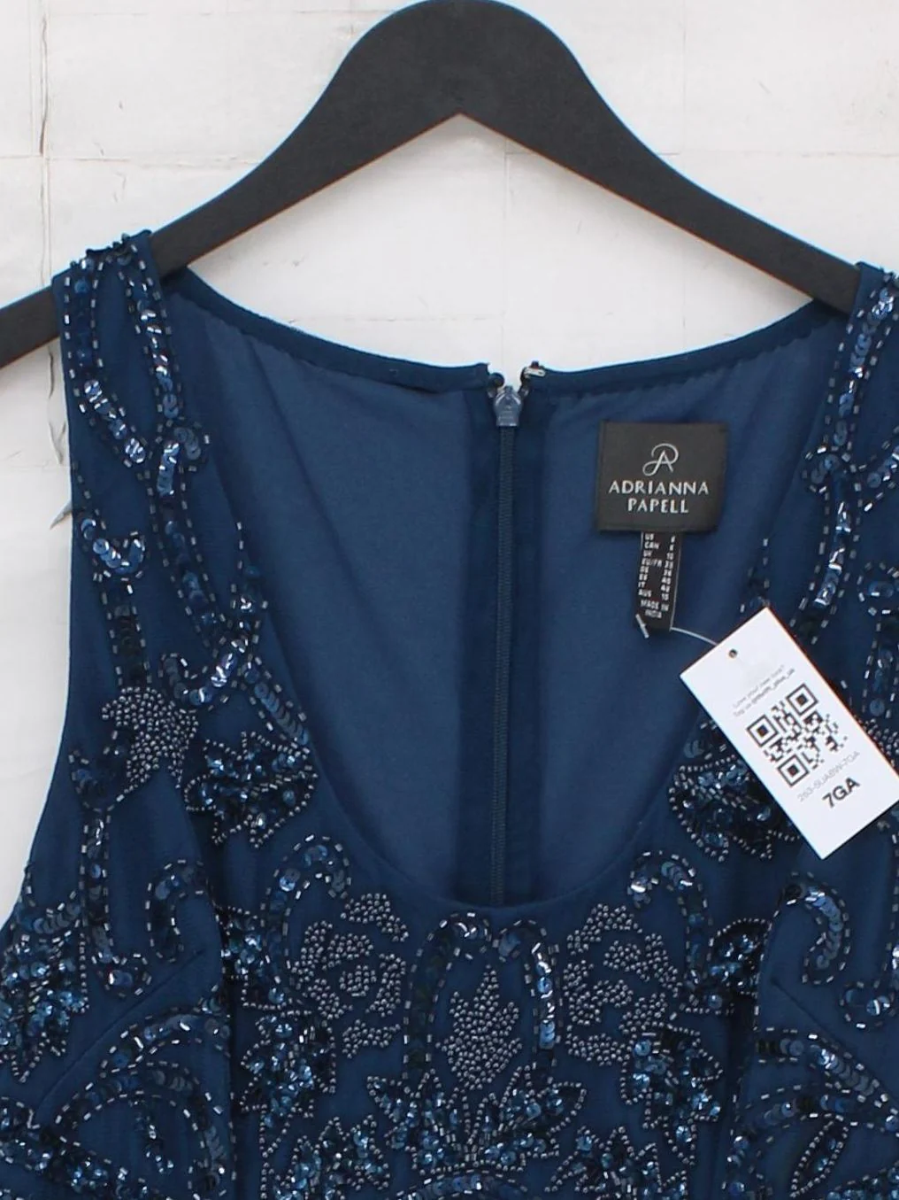 Adrianna Papell Bodycon Midi Dress UK10 in Blue - Image 3