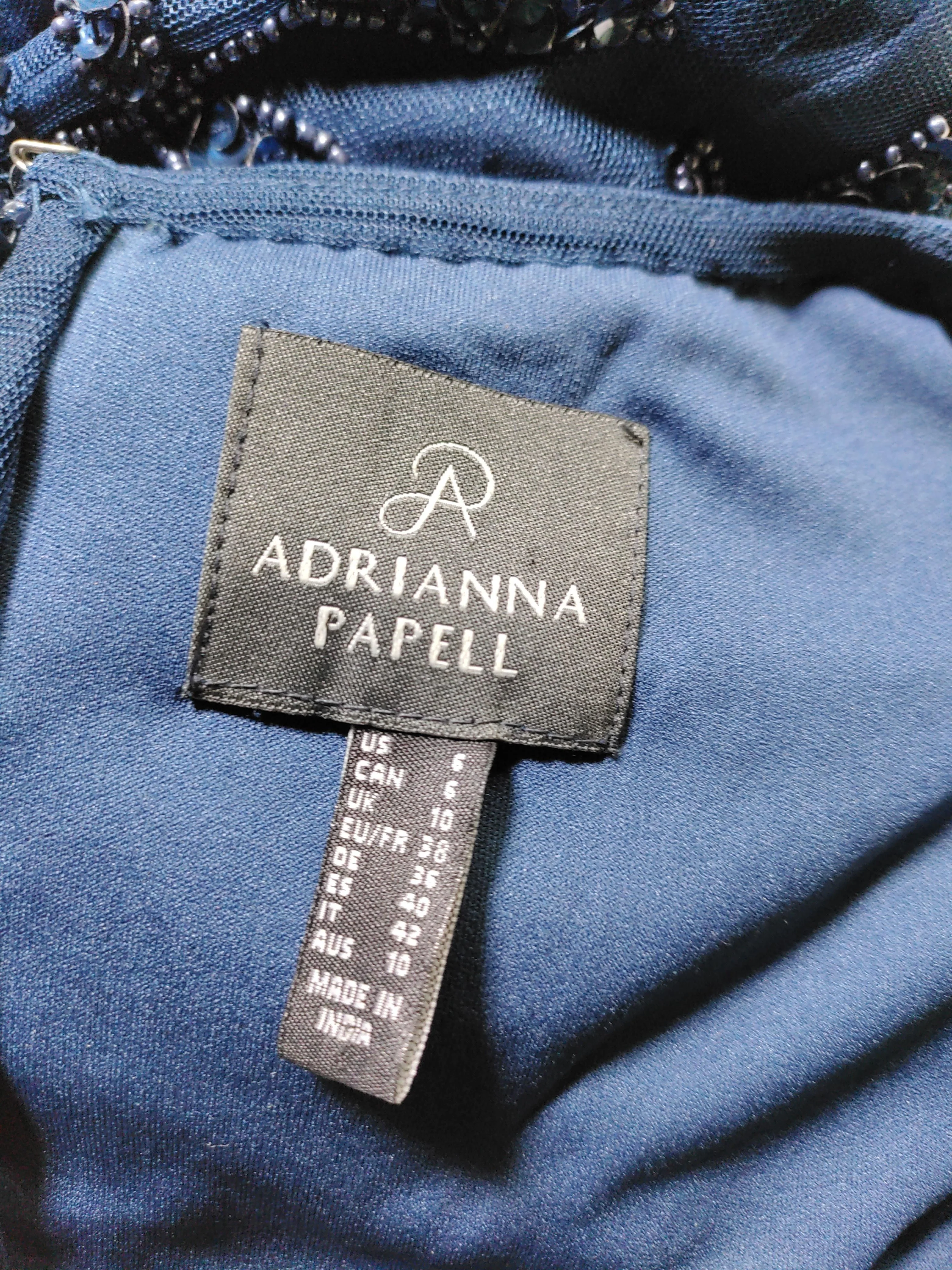 Adrianna Papell Bodycon Midi Dress UK10 in Blue - Image 5