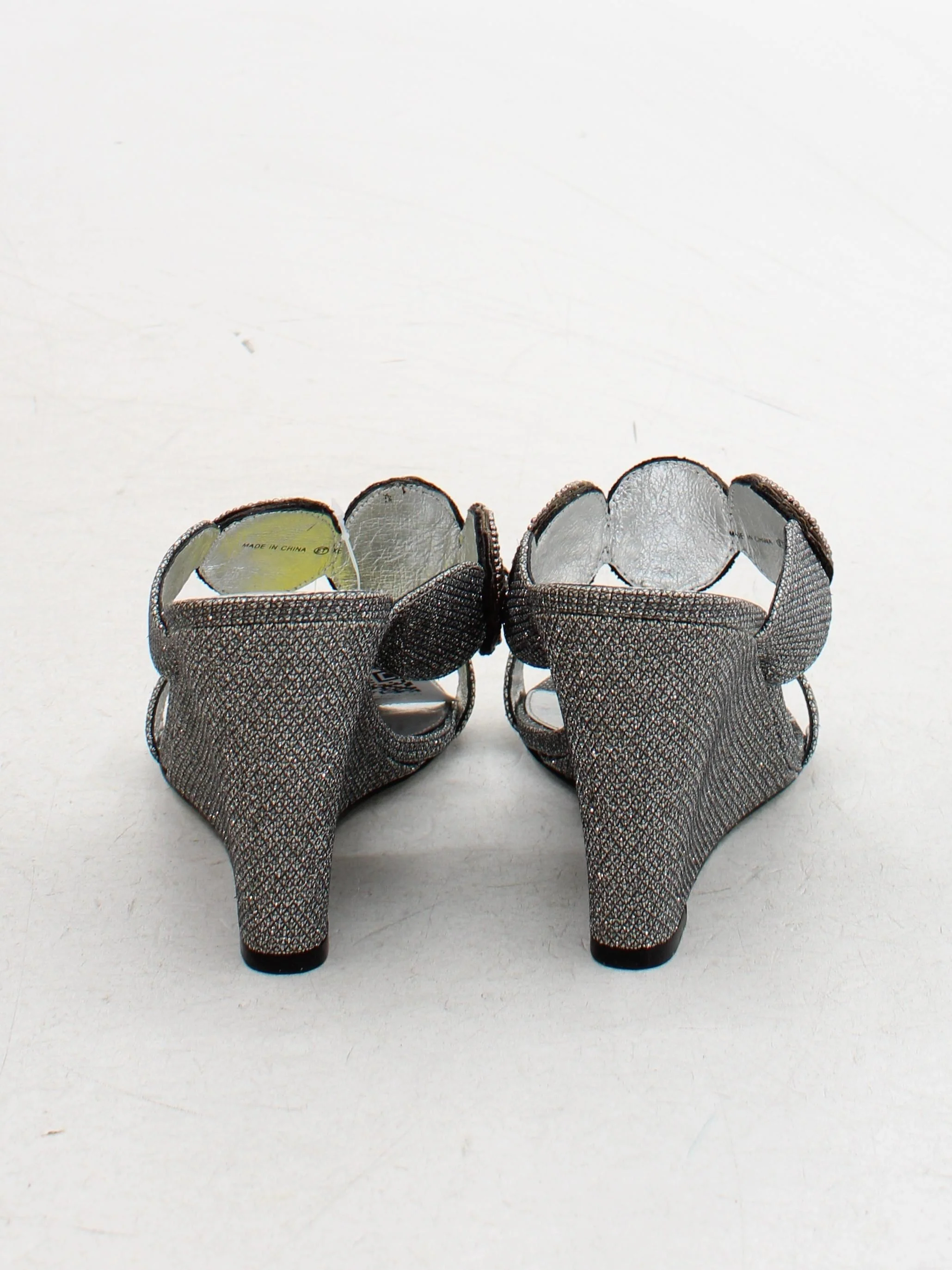 Adrianna Papell Women's Sandals UK 5.5 Silver 100% Leather Slider - Image 3