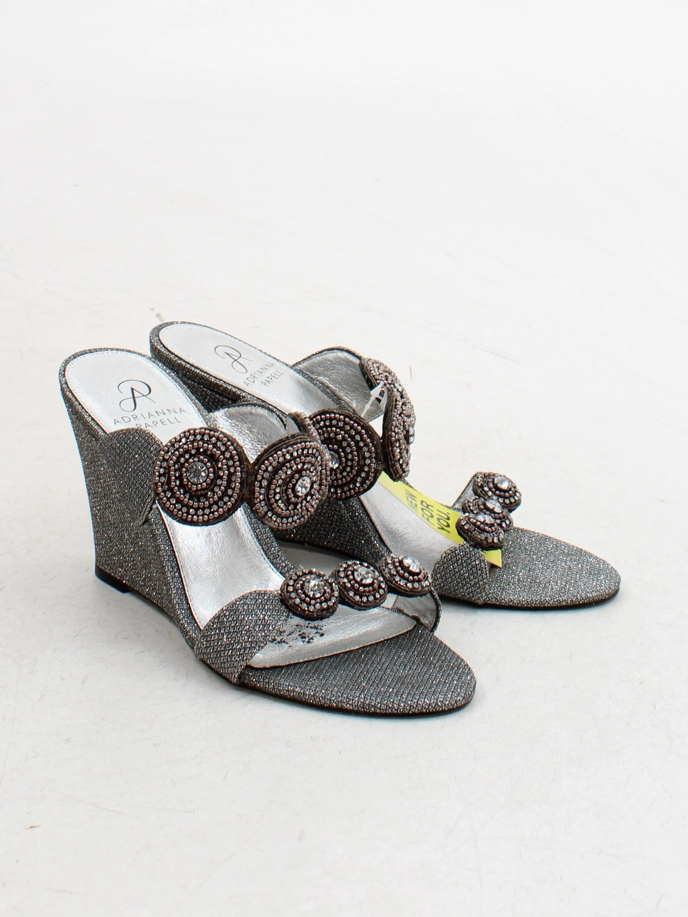 Adrianna Papell Women's Sandals UK 5.5 Silver 100% Leather Slider - Image 4
