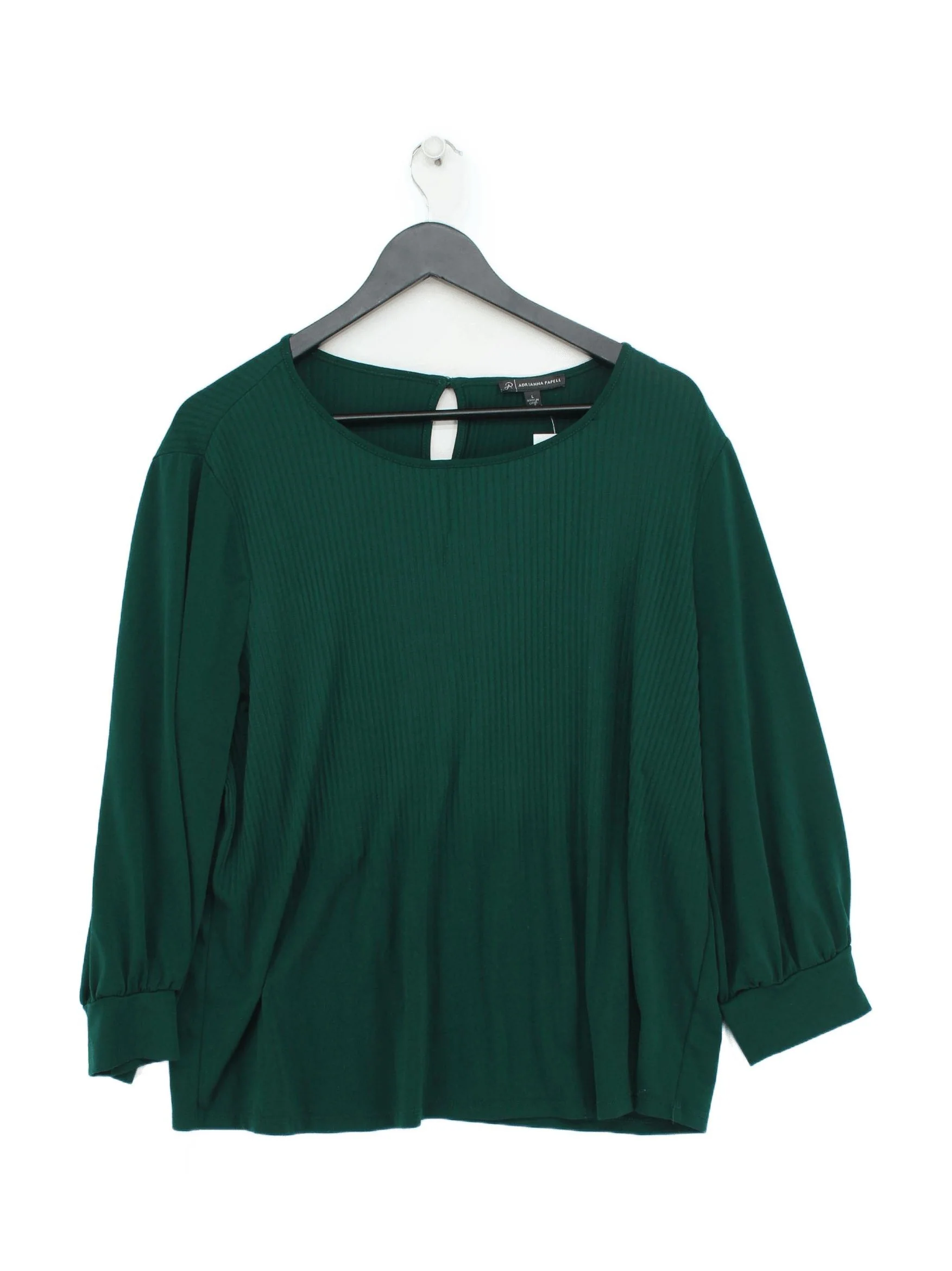 Adrianna Papell Women's Top L Green Polyester with Elastane Basic