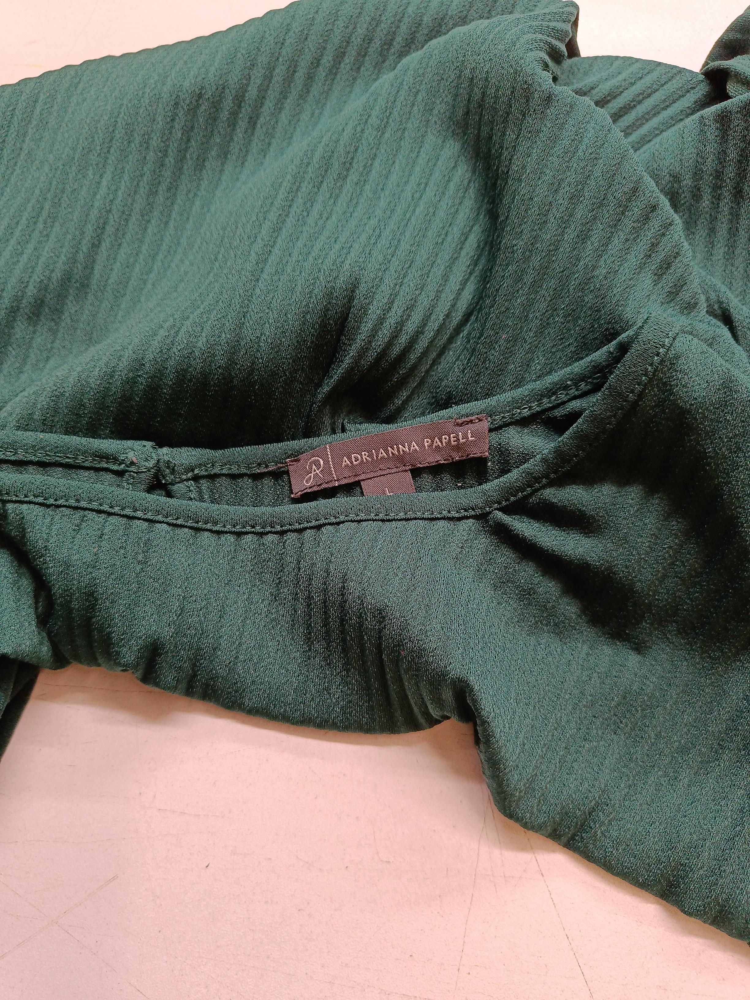 Adrianna Papell Women's Top L Green Polyester with Elastane Basic - Image 5
