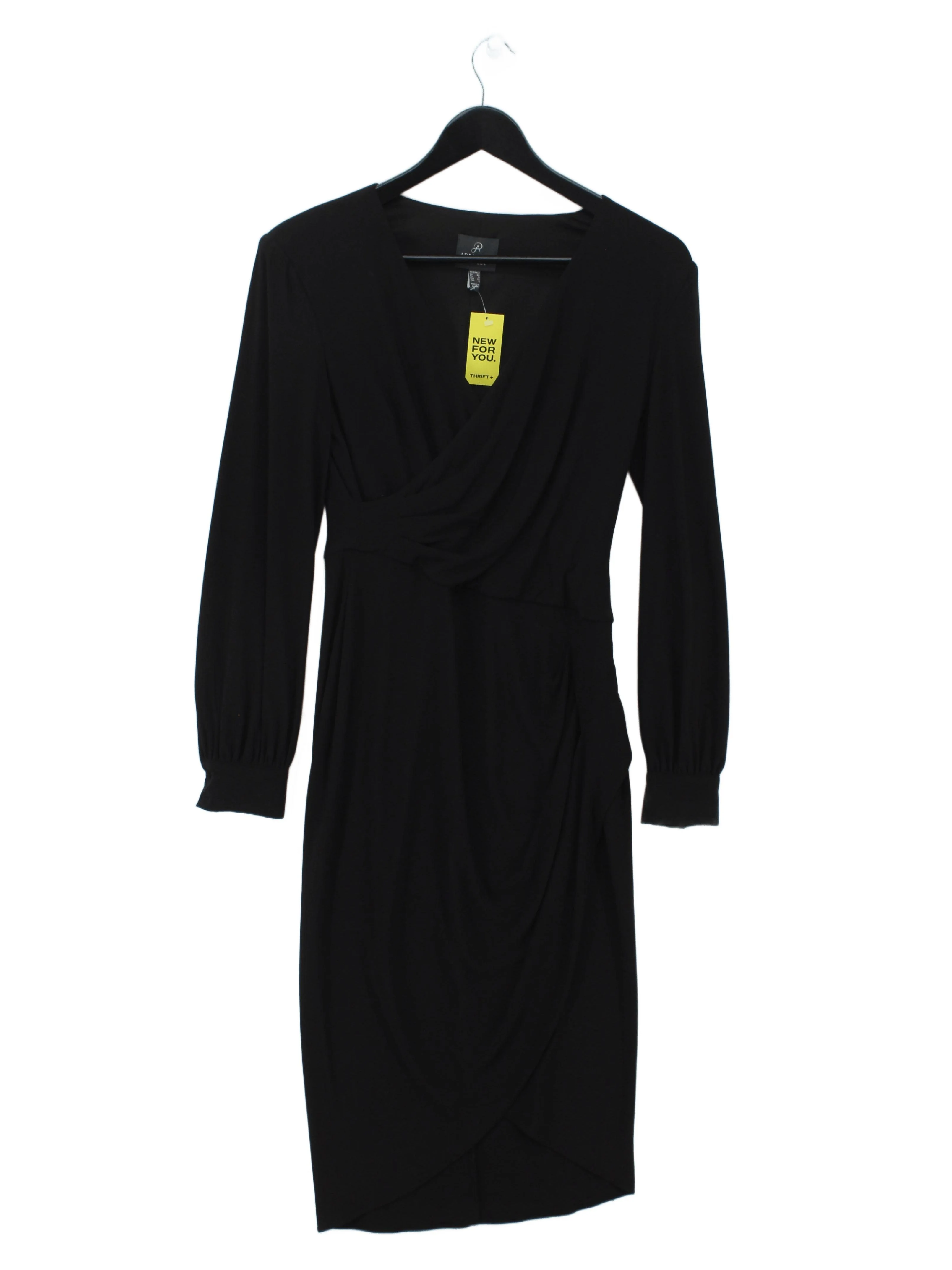 Adrianna Papell Wrap Midi Dress UK6 in Black