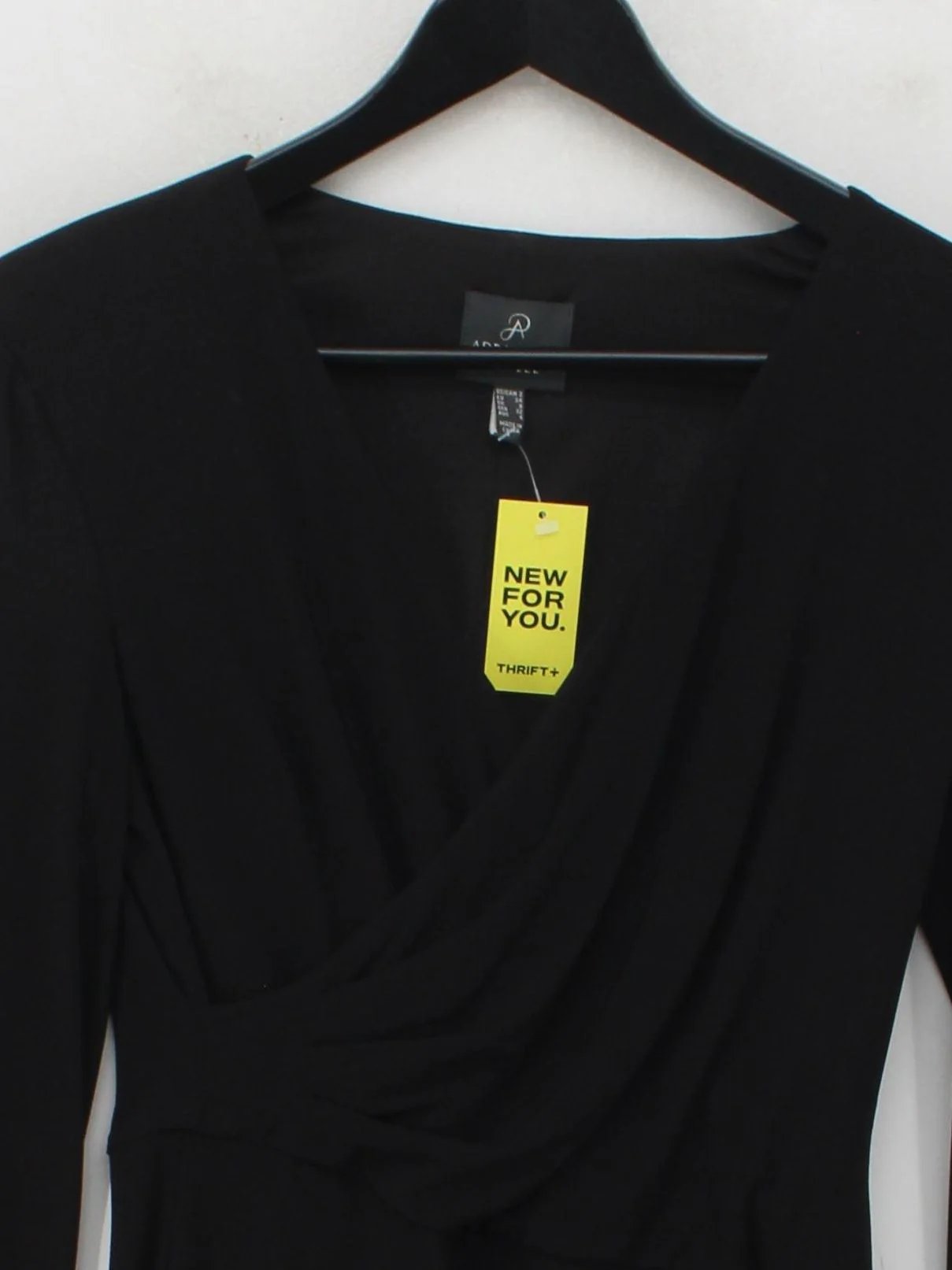Adrianna Papell Wrap Midi Dress UK6 in Black - Image 3