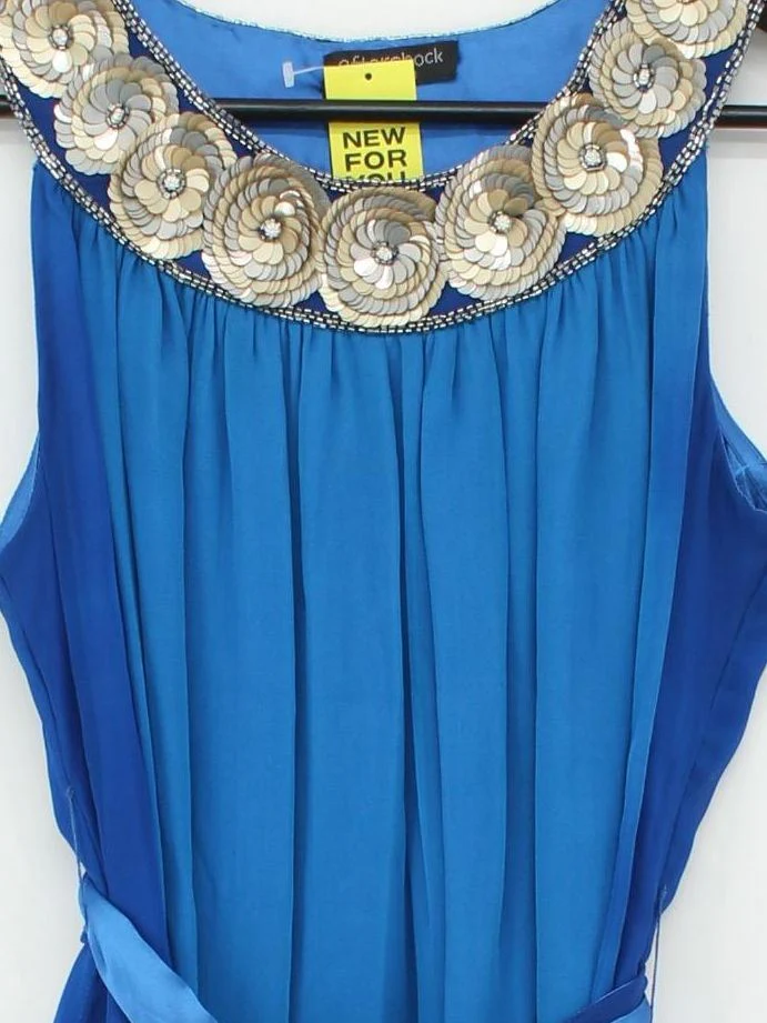 Aftershock A-Line Mini Dress L in Blue - Image 3